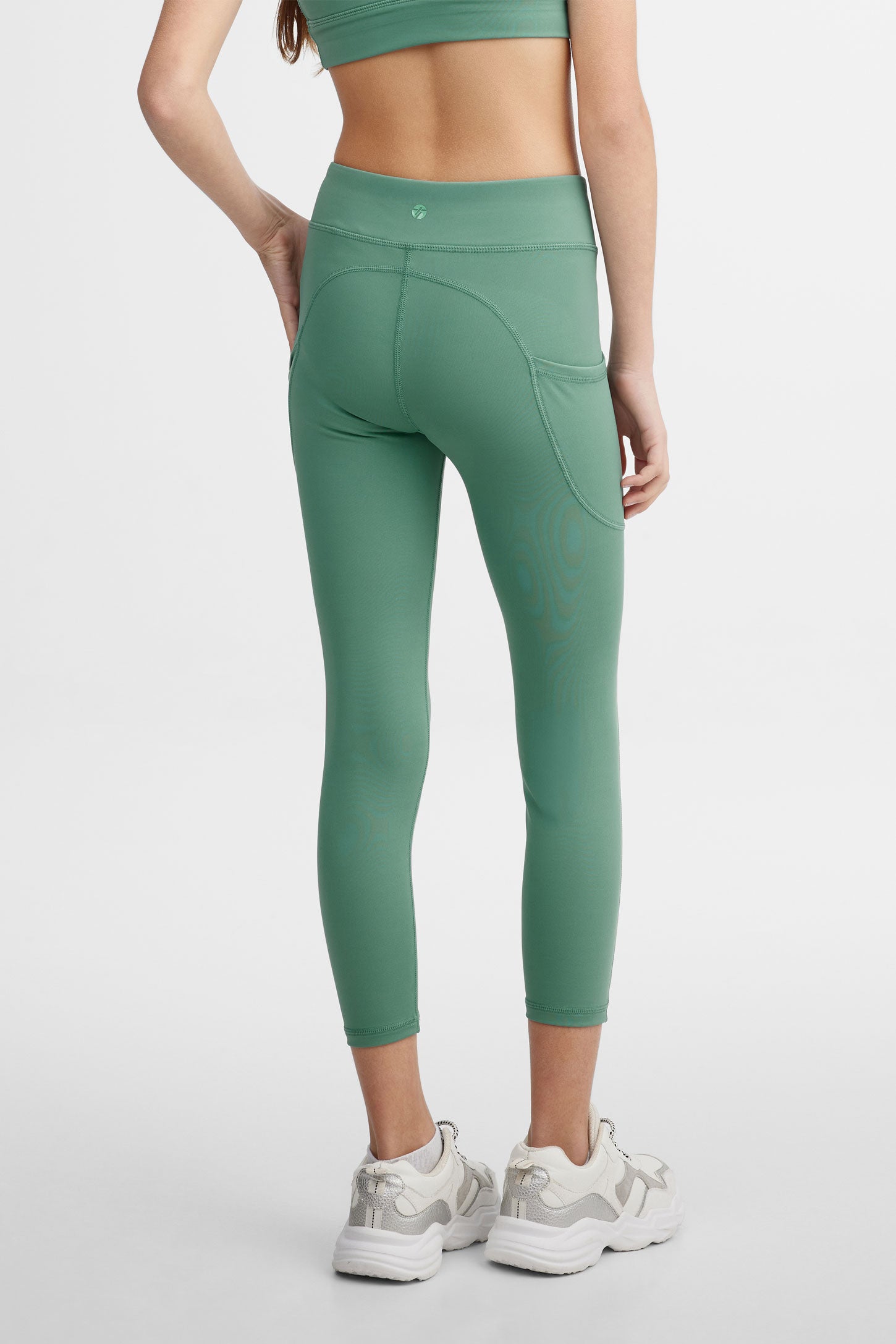 Legging athlétique taille haute - Ado fille && VERT