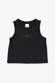Camisole muscle athlétique - Enfant fille && NOIR