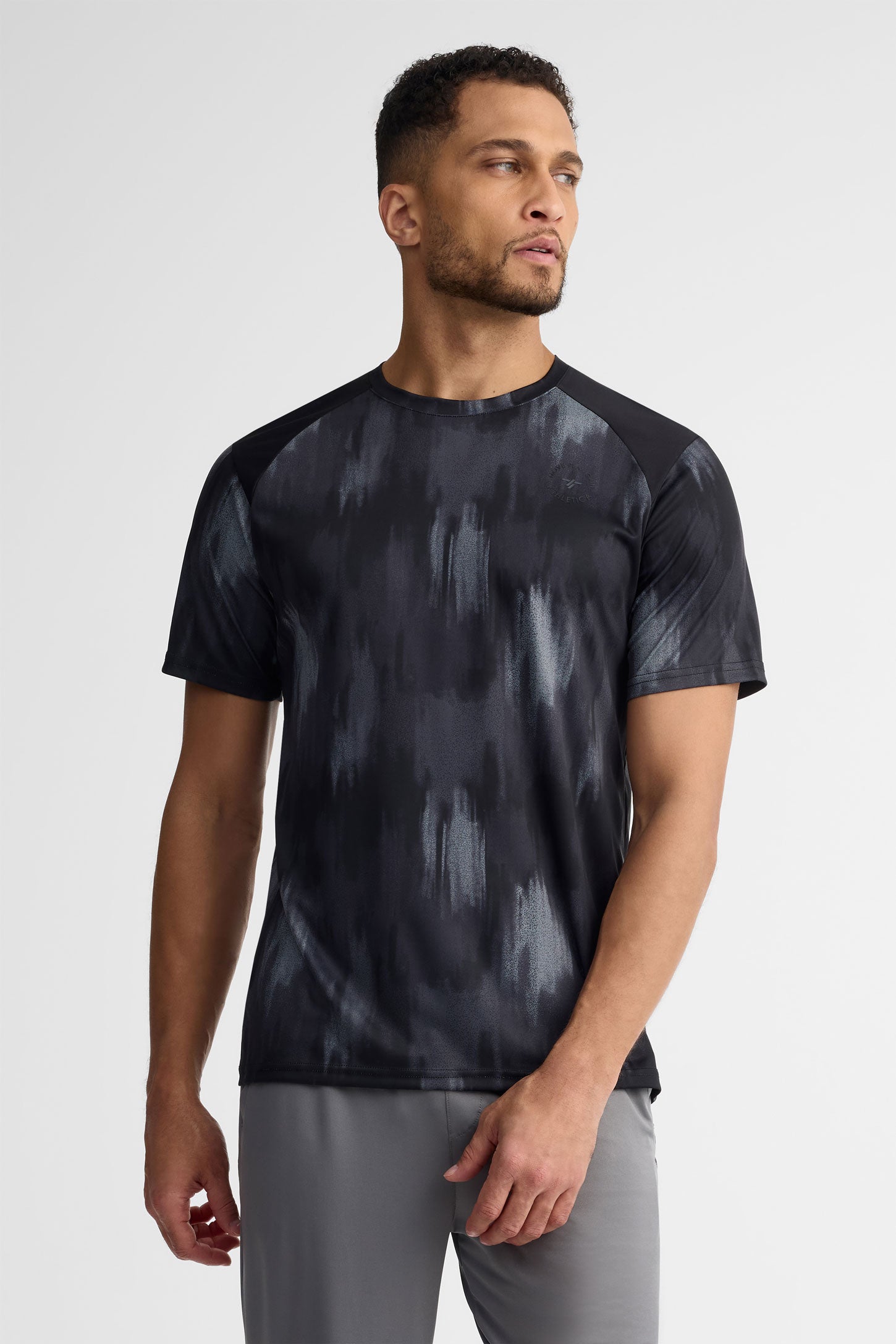 T-shirt athlétique - Homme && NOIR/MULTI