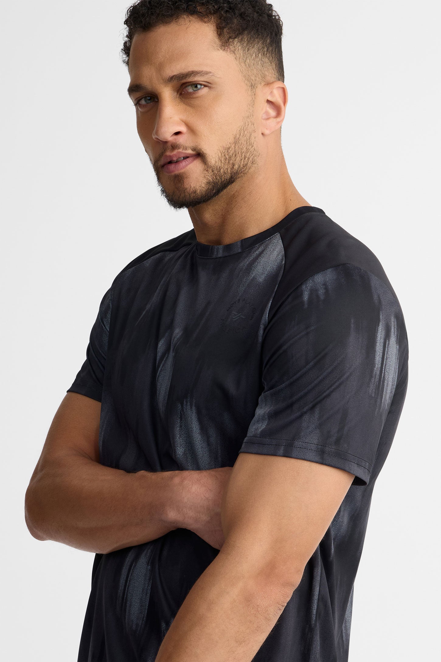 T-shirt athlétique - Homme && NOIR/MULTI