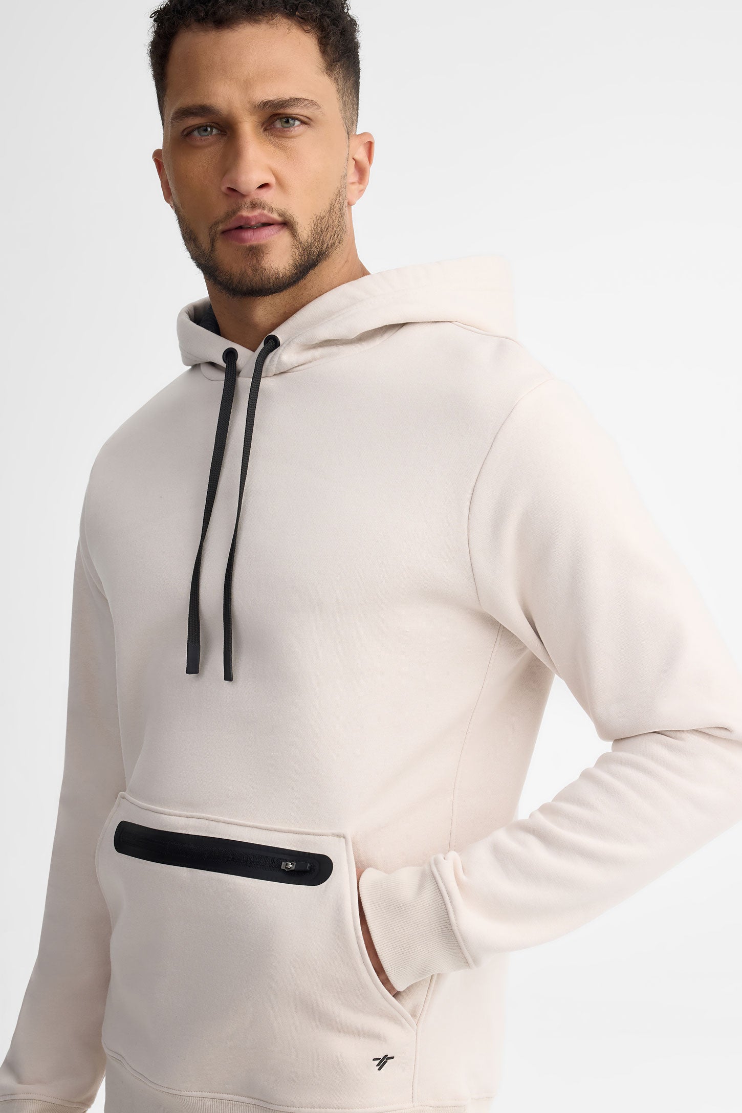 Chandail à capuchon athlétique - Homme && BEIGE