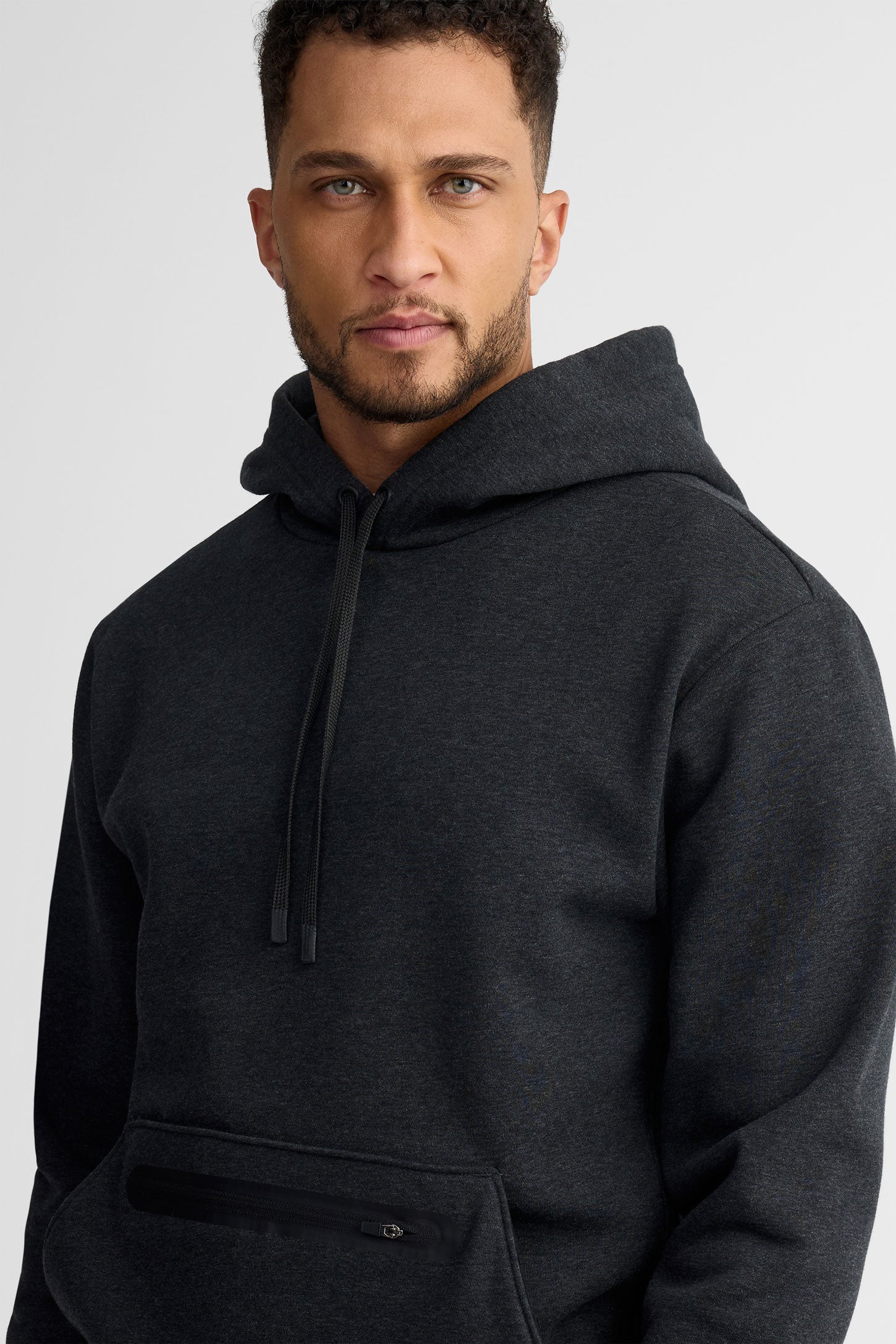 Chandail à capuchon athlétique - Homme && GRIS MIXTE