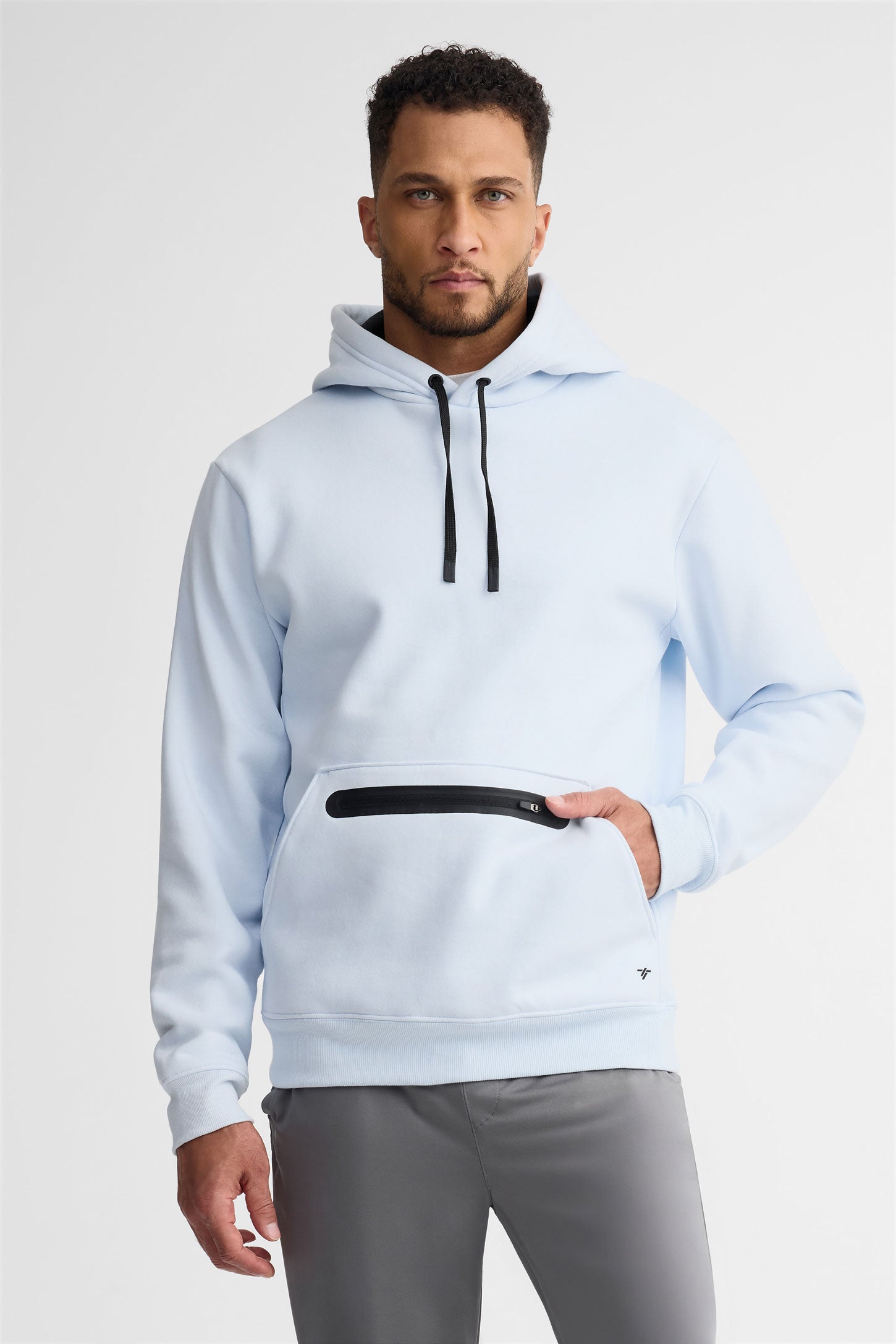 Chandail à capuchon athlétique - Homme && BLEU