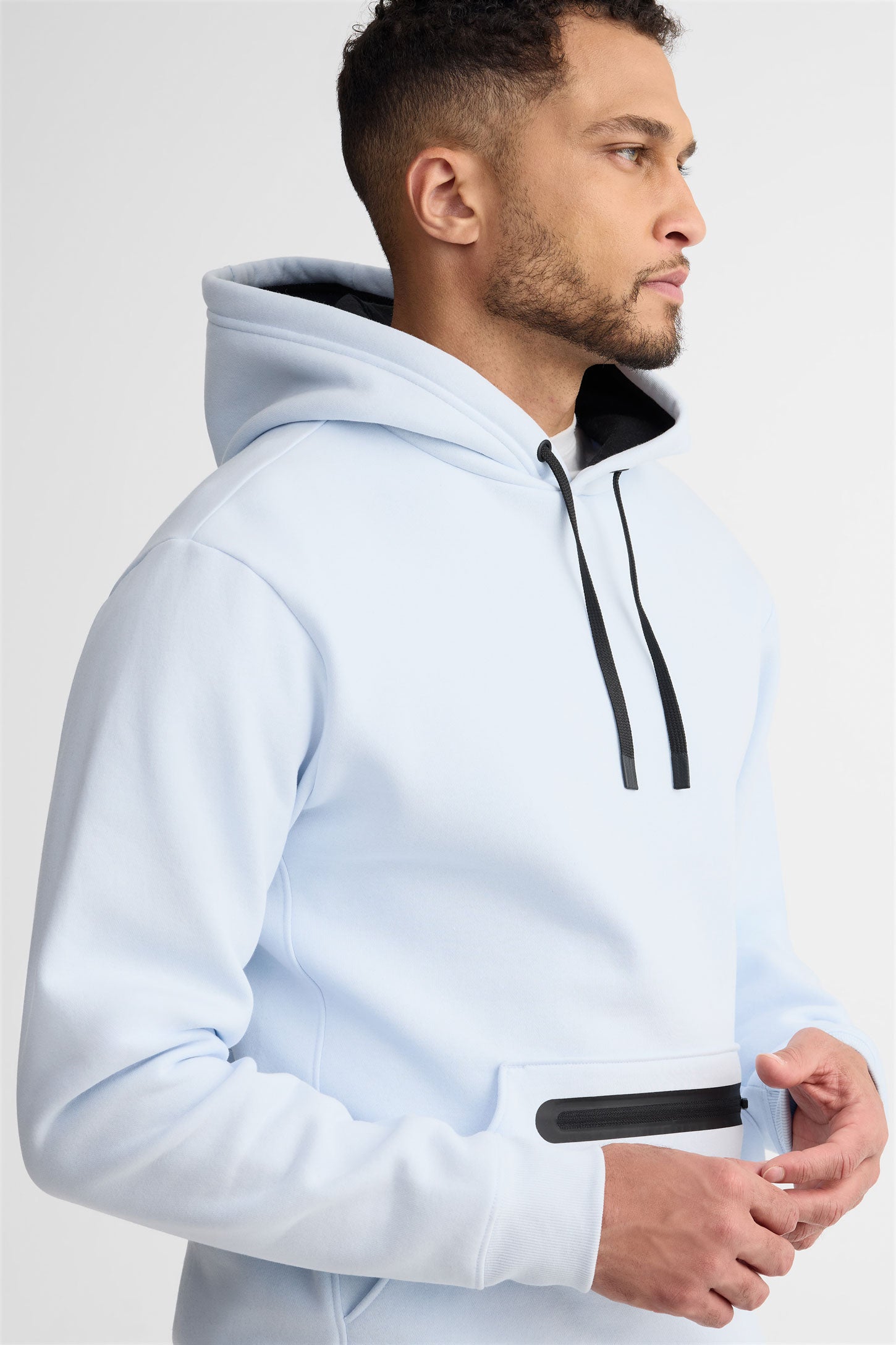 Chandail à capuchon athlétique - Homme && BLEU