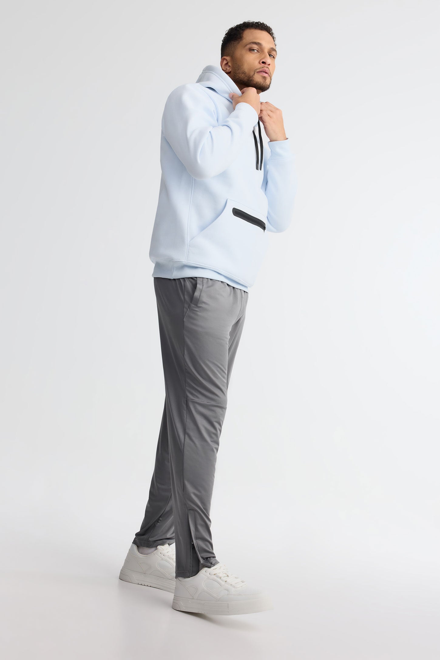 Chandail à capuchon athlétique - Homme && BLEU
