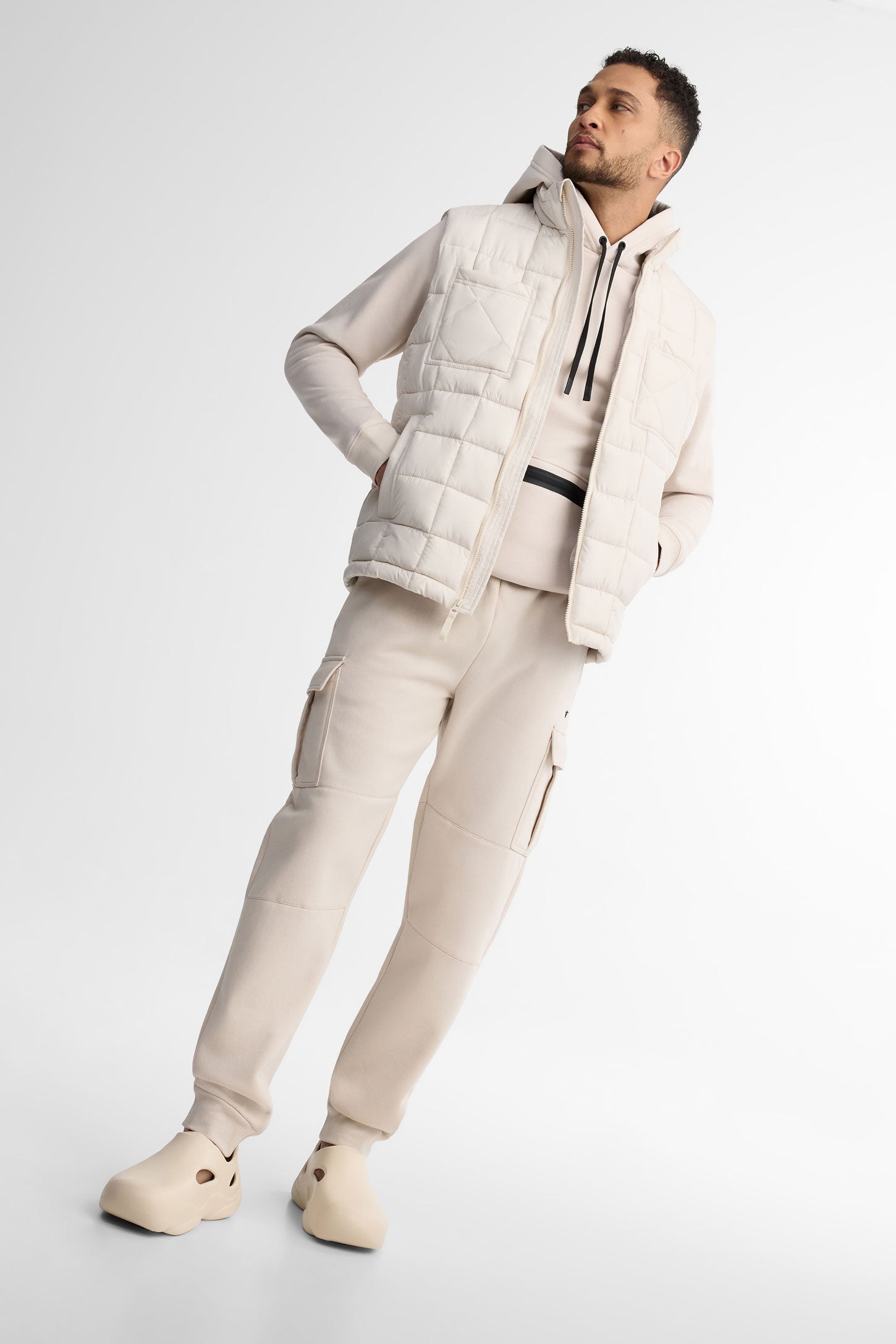 Pantalon jogger cargo athlétique - Homme && BEIGE