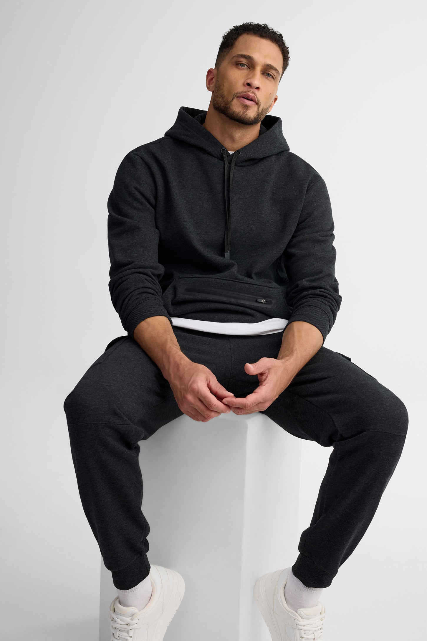 Pantalon jogger cargo athlétique - Homme && GRIS MIXTE