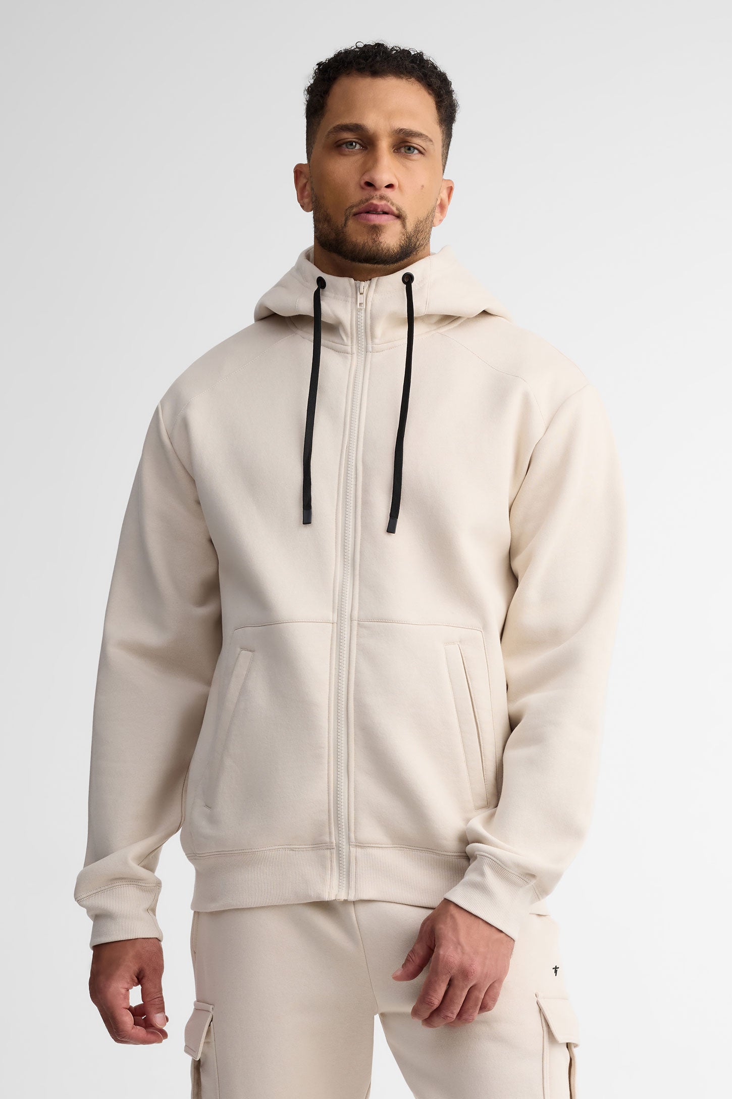 Veste à capuchon athlétique - Homme && BEIGE