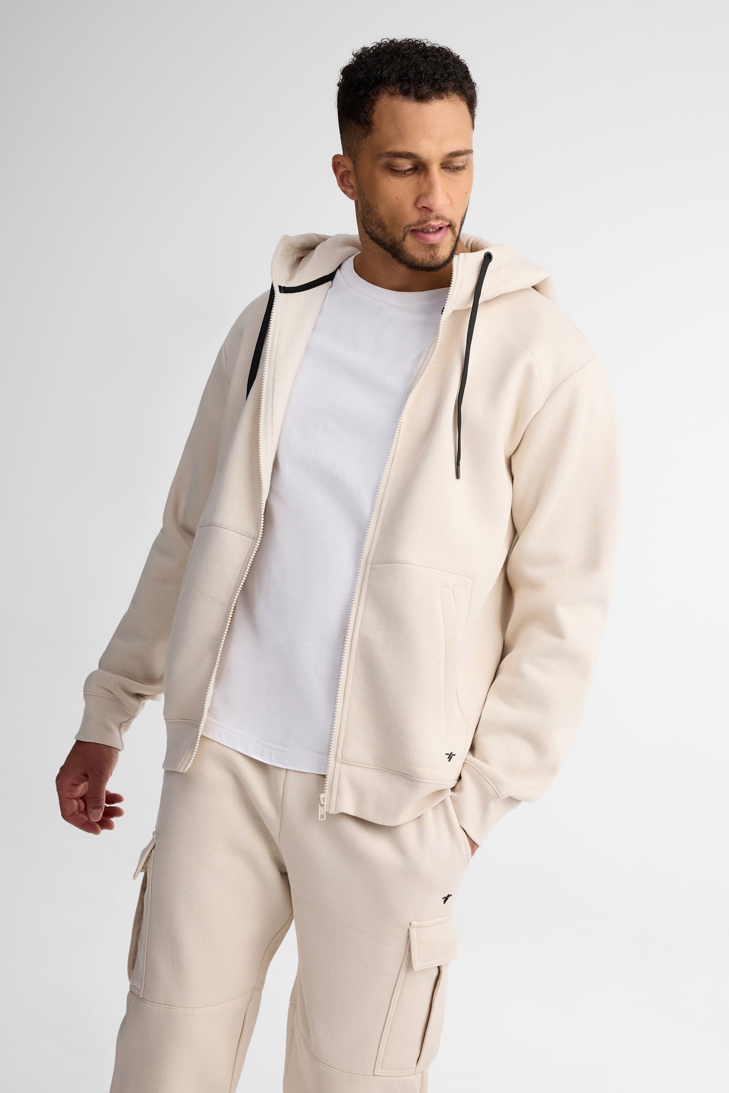 Veste à capuchon athlétique - Homme && BEIGE