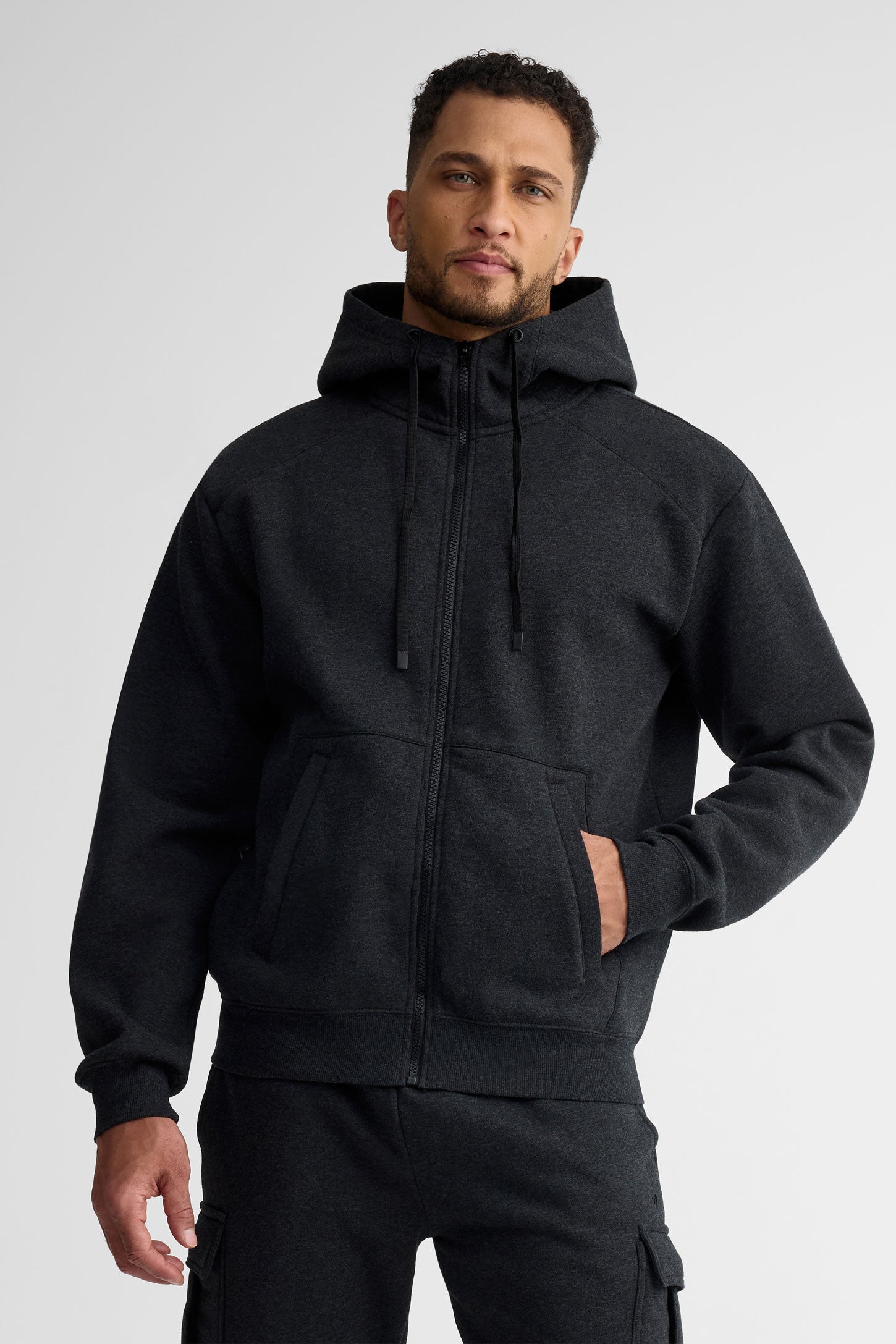 Veste à capuchon athlétique - Homme && GRIS MIXTE