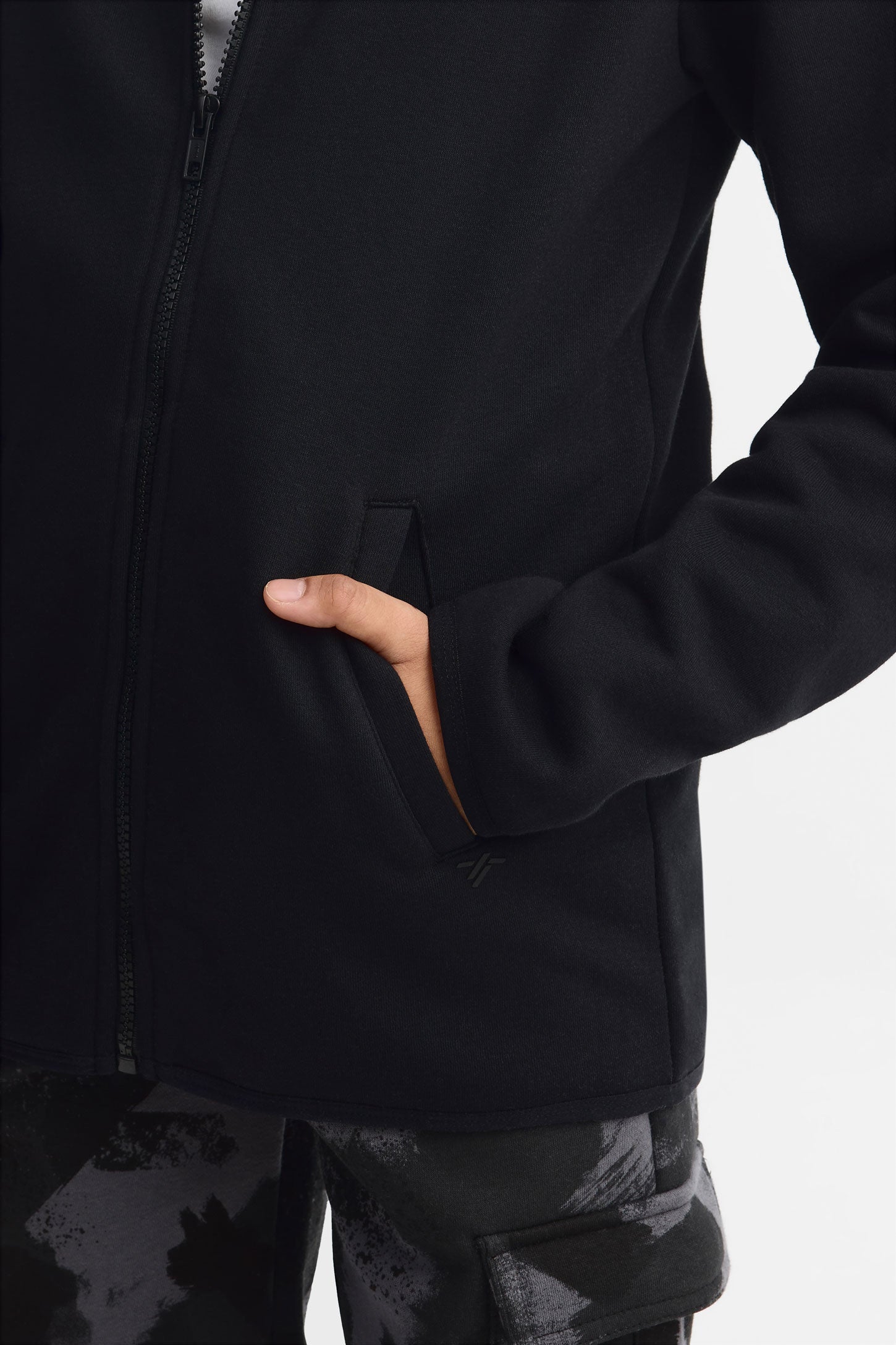 Veste à capuchon athlétique - Ado garçon && NOIR