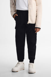 Pantalon jogger cargo athlétique - Ado garçon && NOIR