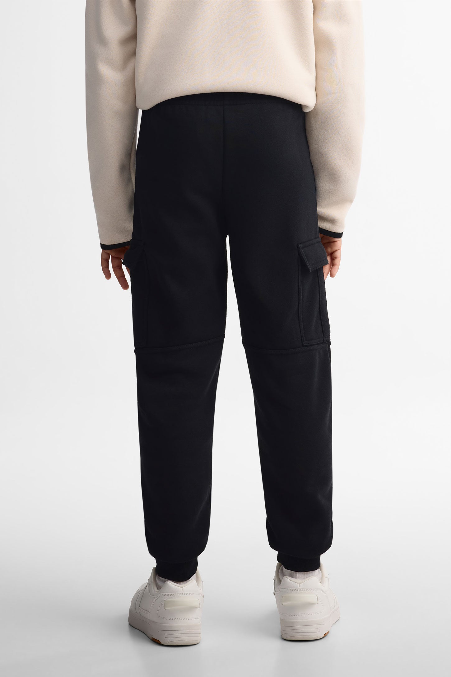 Pantalon jogger cargo athlétique - Ado garçon && NOIR