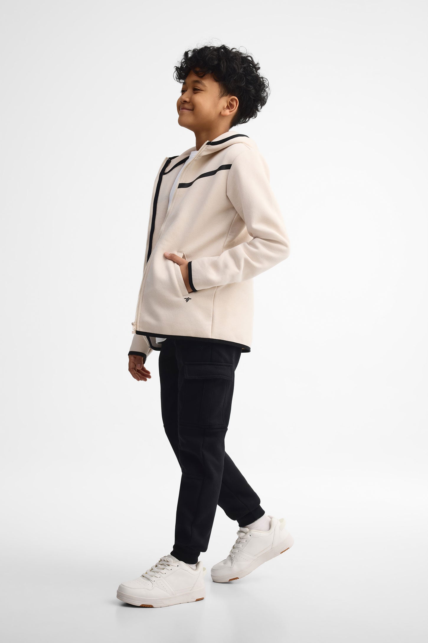 Pantalon jogger cargo athlétique - Ado garçon && NOIR