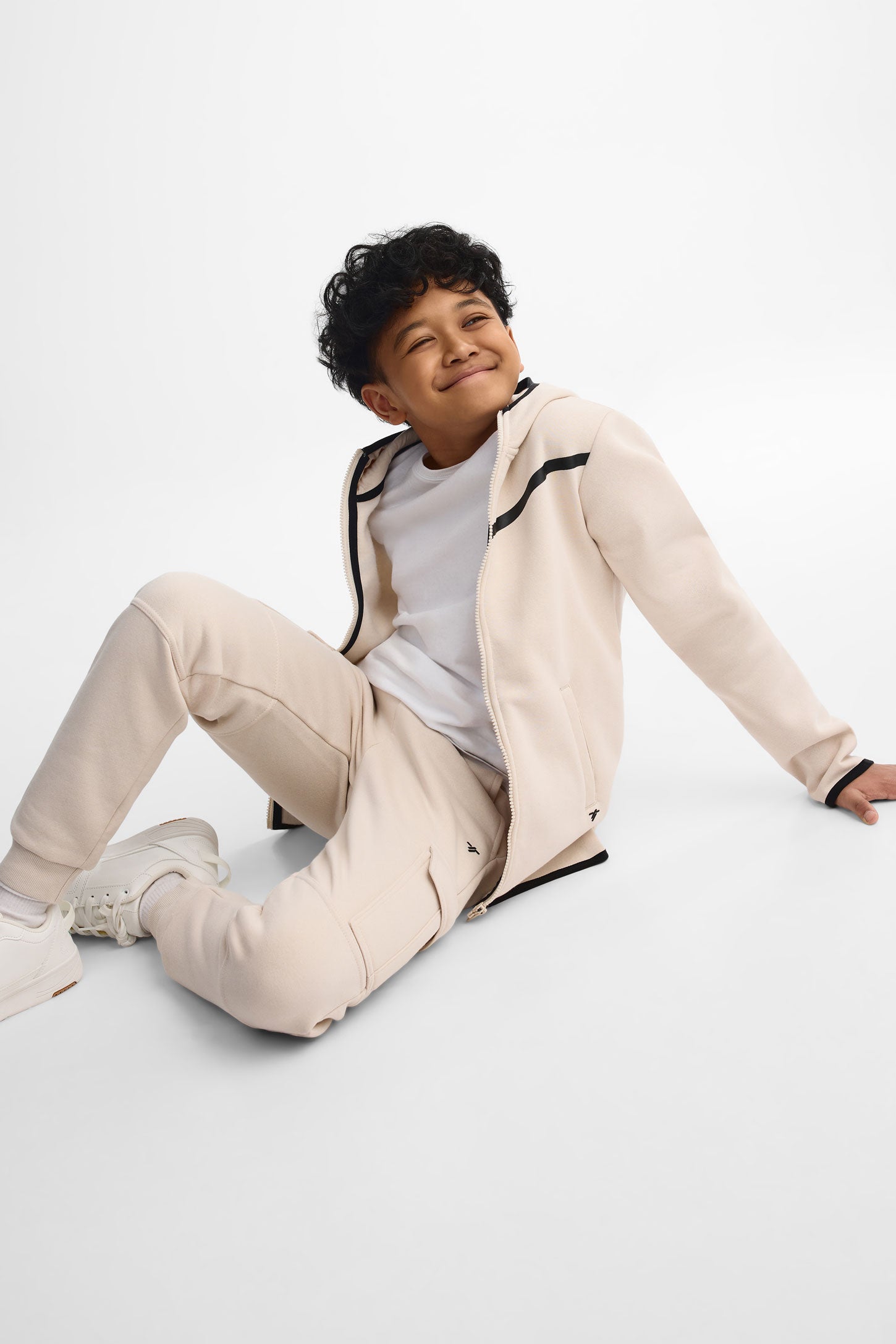 Pantalon jogger cargo athlétique - Ado garçon && BEIGE