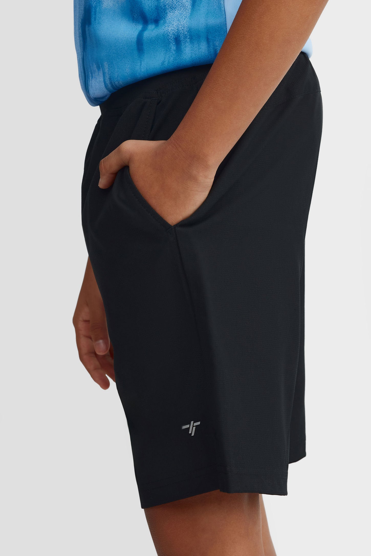 Short athlétique extensible - Ado garçon && NOIR