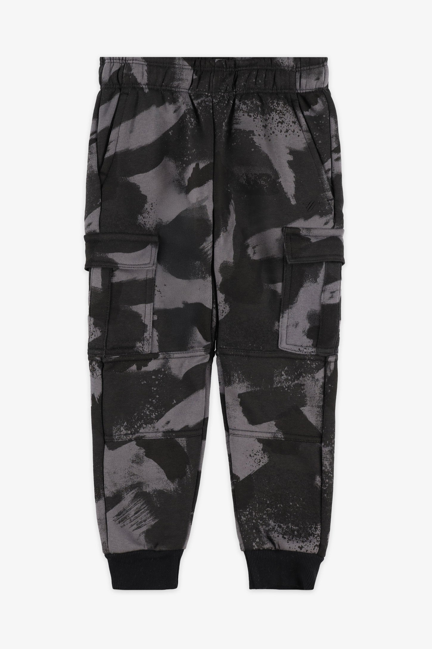 Pantalon jogger cargo athlétique - Enfant garçon && NOIR/MULTI
