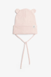 Tuque à revers avec oreilles animal - Bébé fille && ROSE