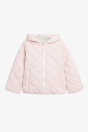 Manteau matelassé fleurs, 2T-3T - Bébé fille && ROSE