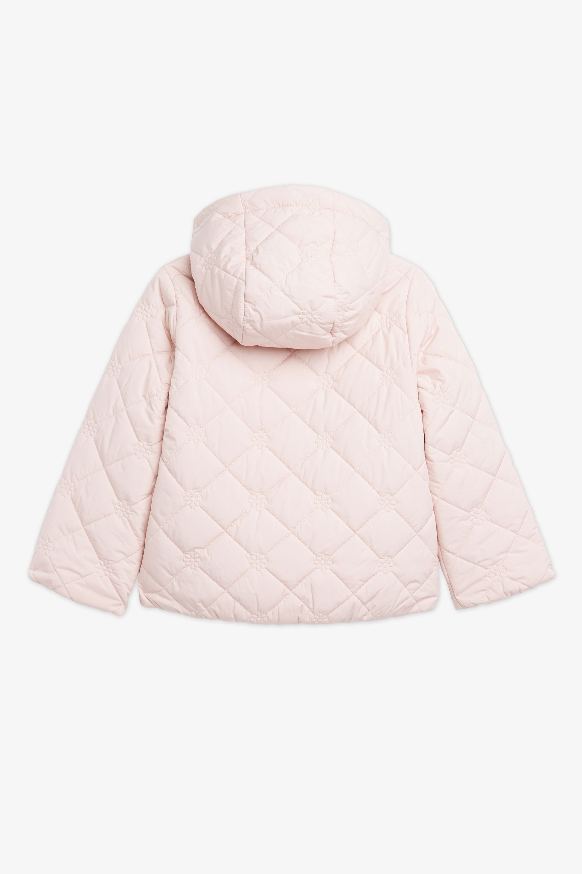 Manteau matelassé fleurs, 2T-3T - Bébé fille && ROSE