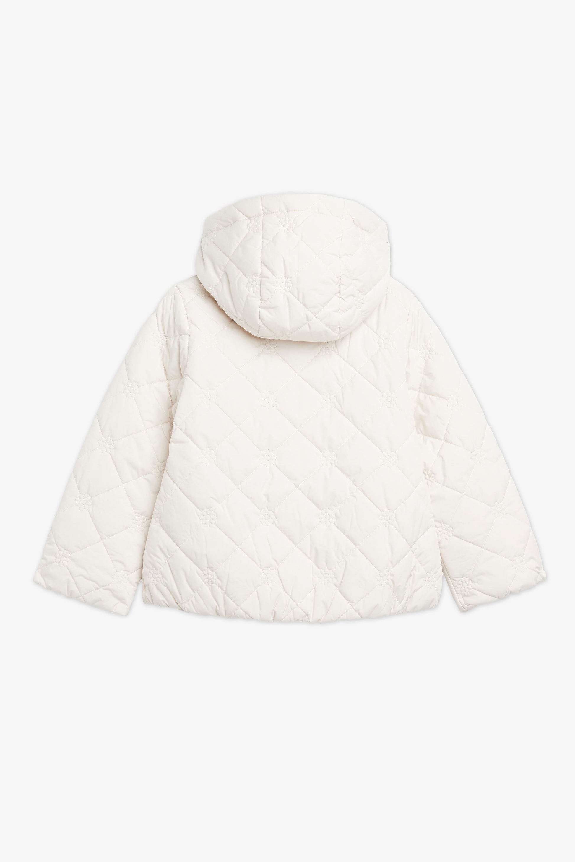 Manteau matelassé fleurs, 2T-3T - Bébé fille && IVOIRE
