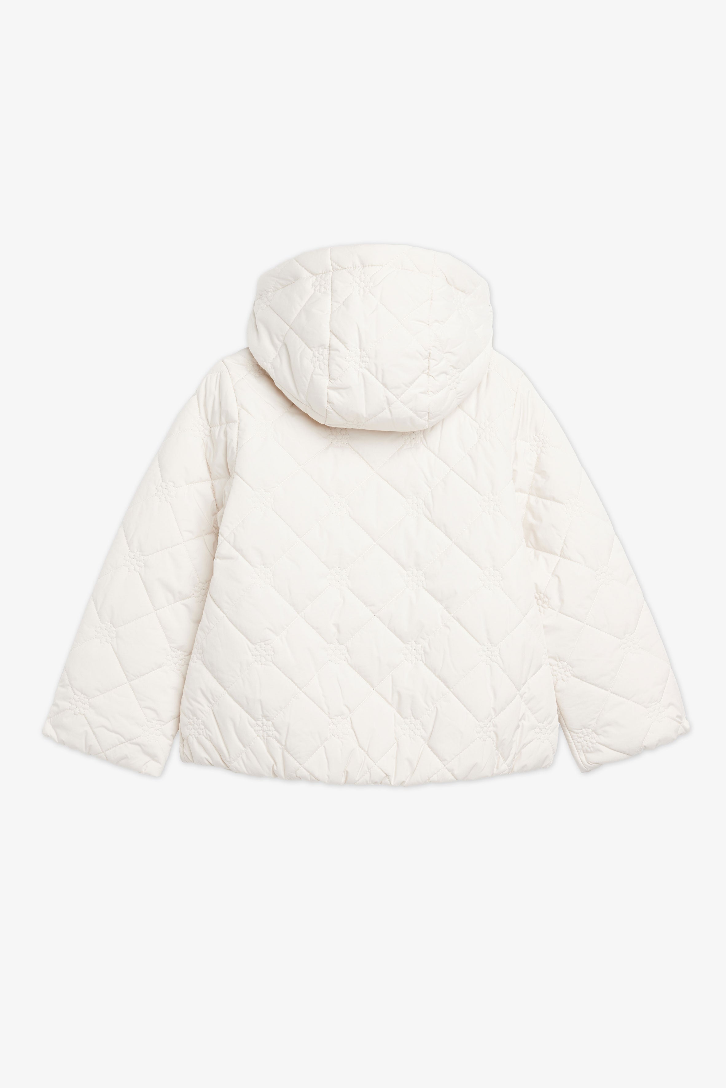 Manteau matelassé fleurs - Enfant fille && IVOIRE