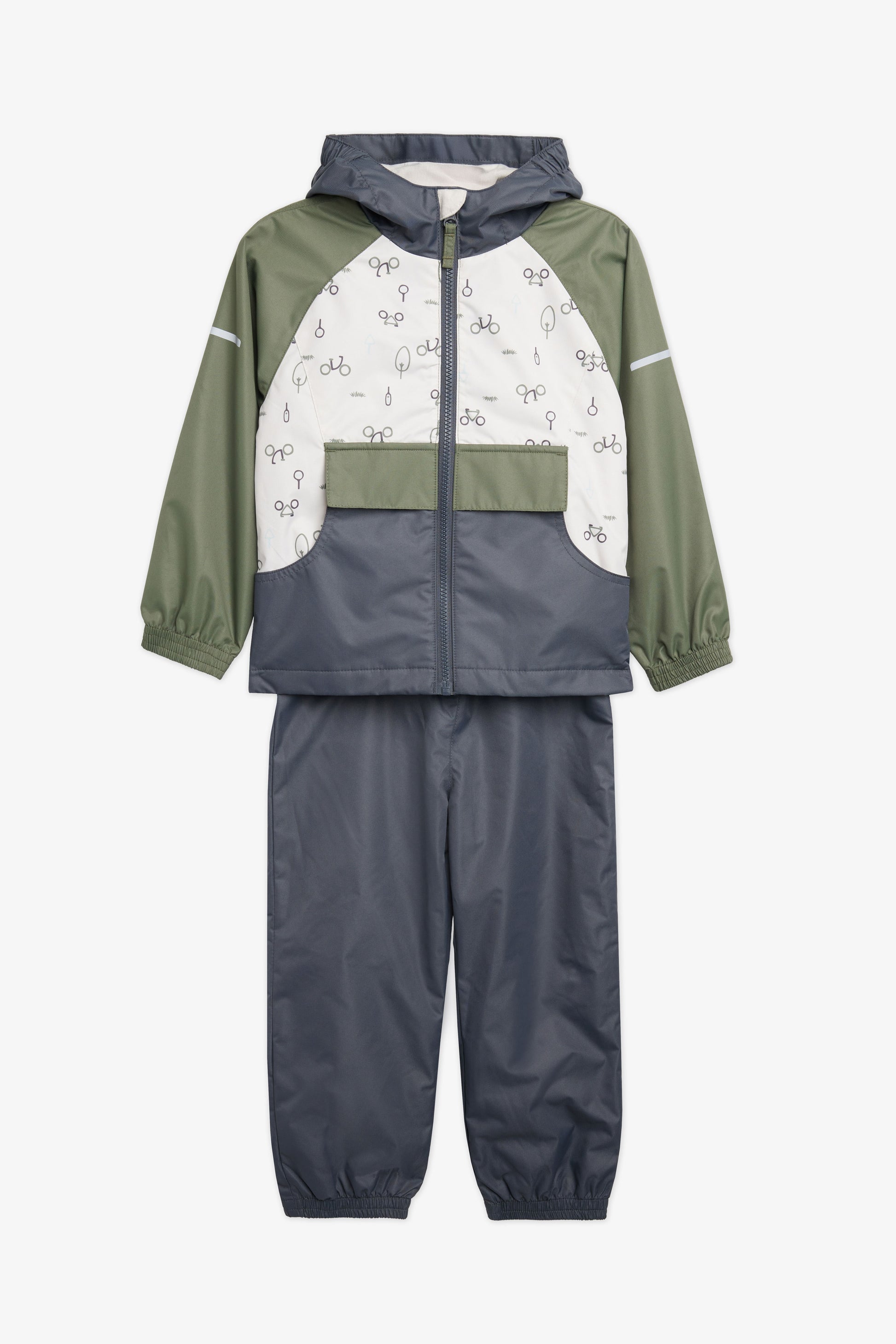 Ensemble de pluie 2-pièces mi-saison - Enfant garçon && KAKI