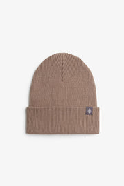 Tuque à revers tricot côtelé - Enfant garçon && BRUN