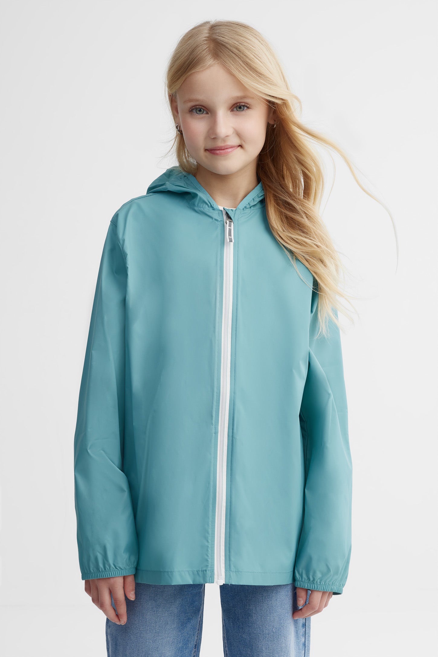 Manteau mi-saison convertible - Ado fille && TURQUOISE