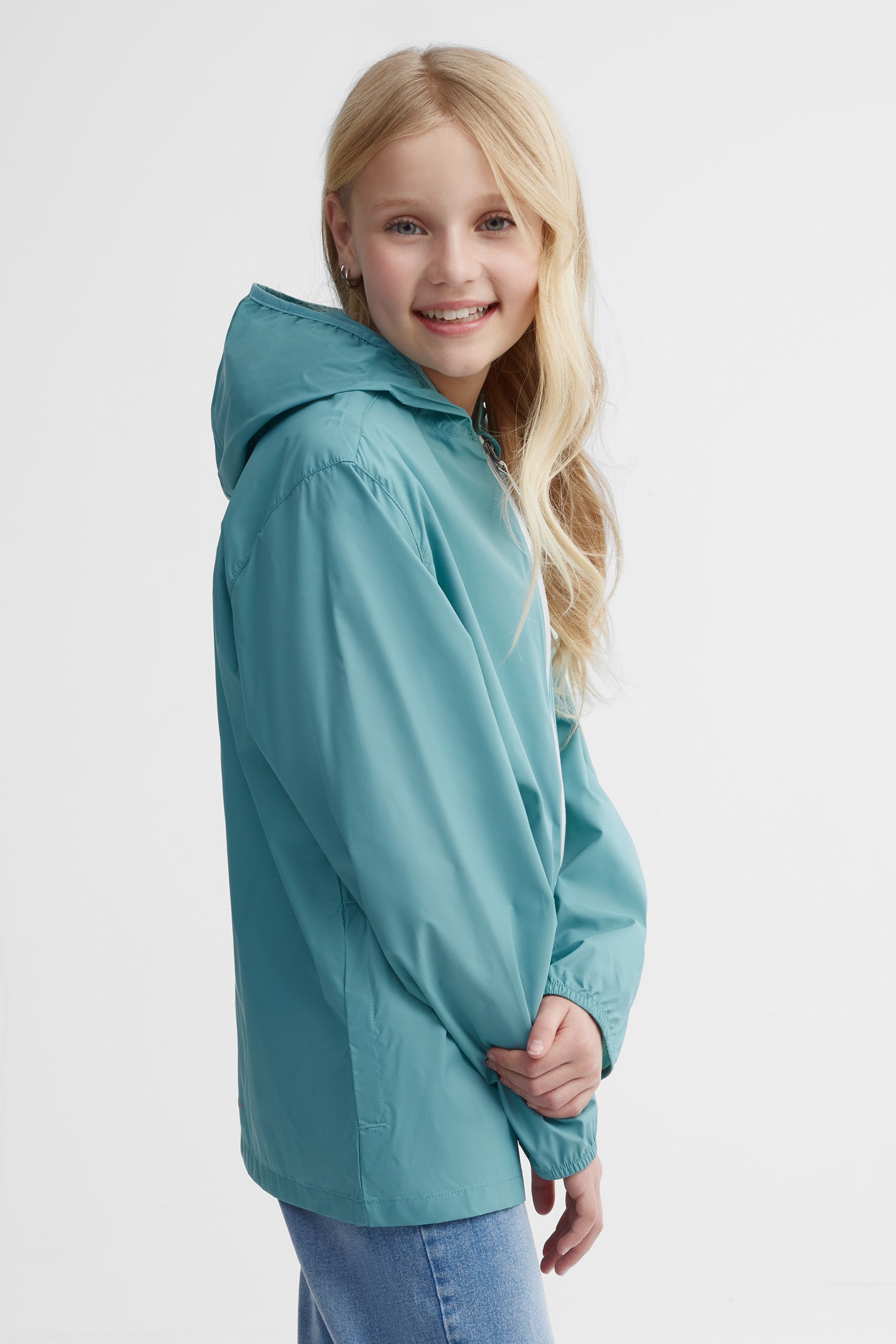 Manteau mi-saison convertible - Ado fille && TURQUOISE