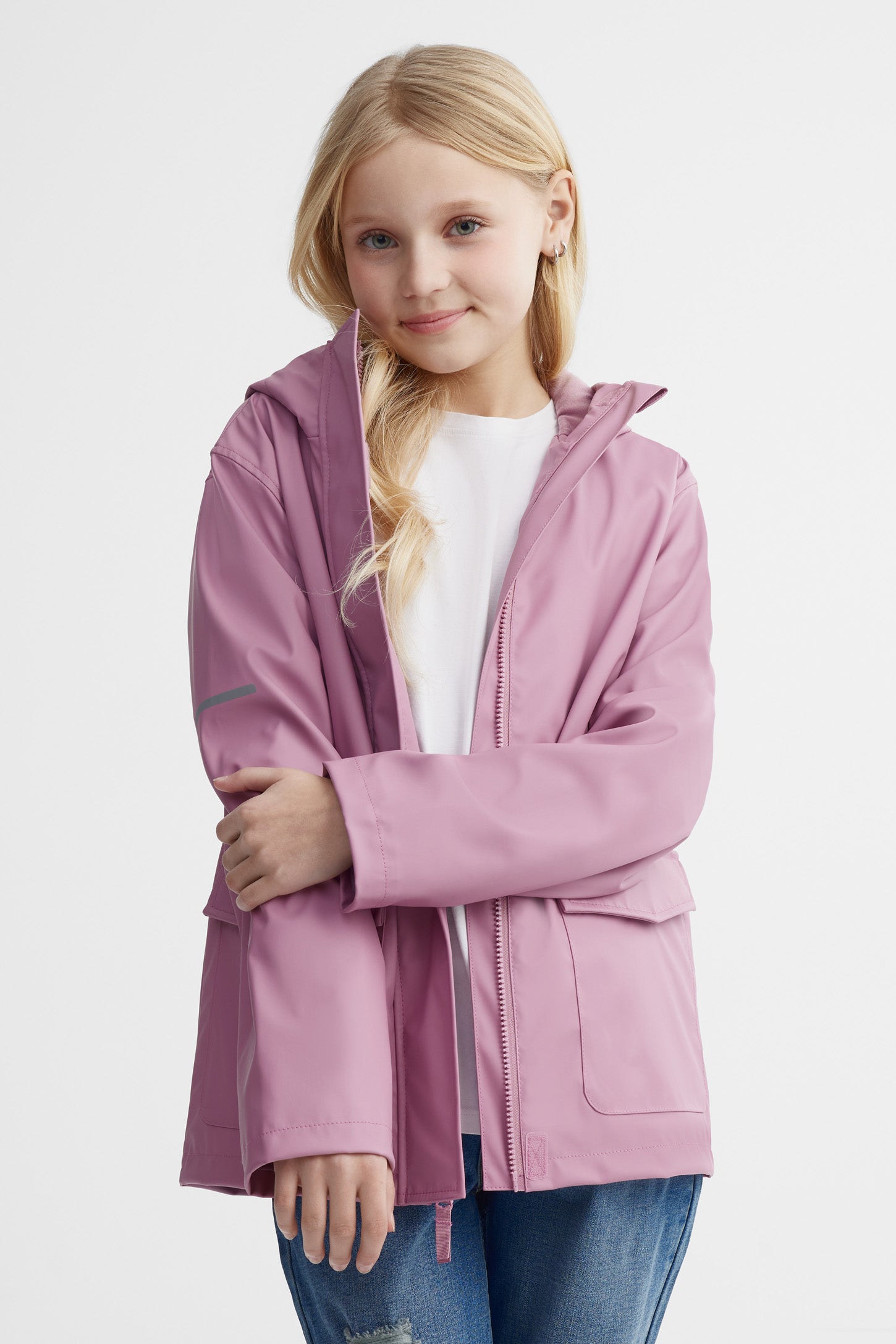 Manteau imperméable caoutchouc - Ado fille && VIEUX ROSE