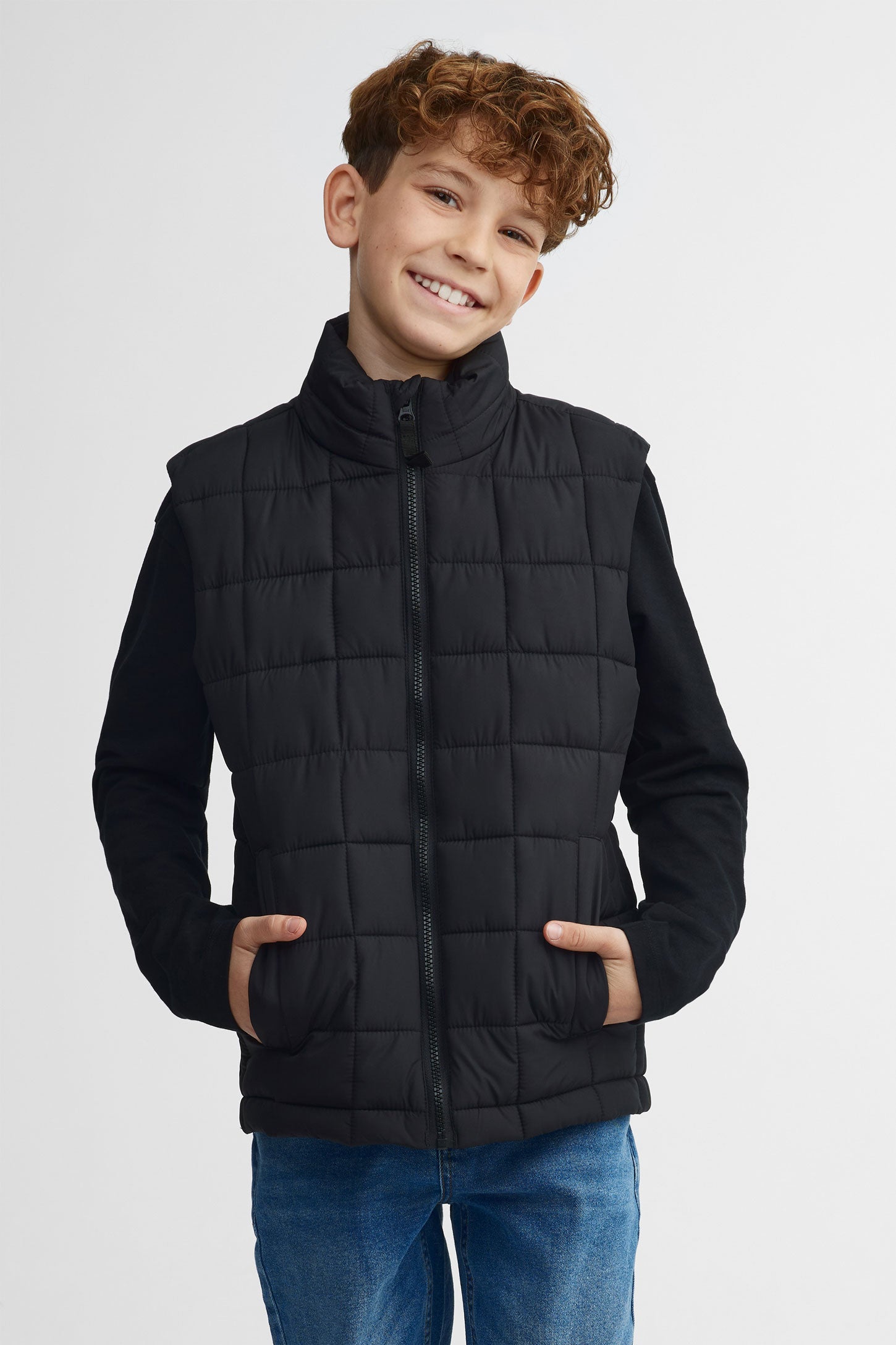 Veste matelassée sans manches - Ado garçon && NOIR