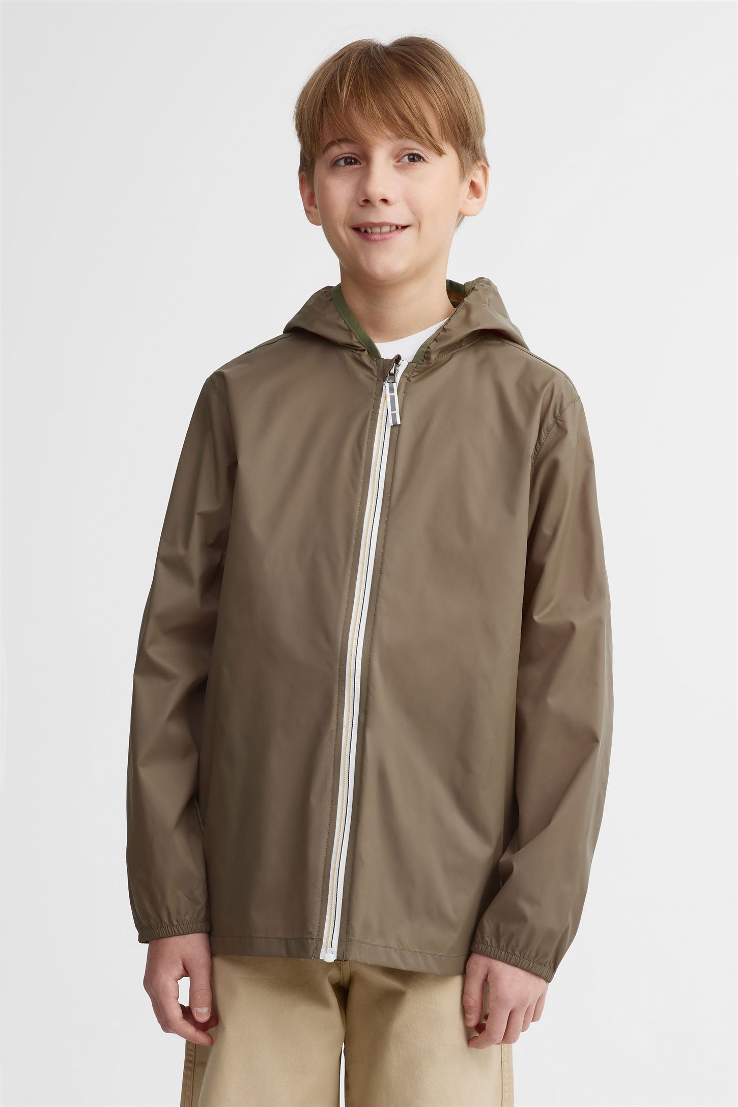 Manteau résistant à l'eau convertible - Ado garçon && KAKI