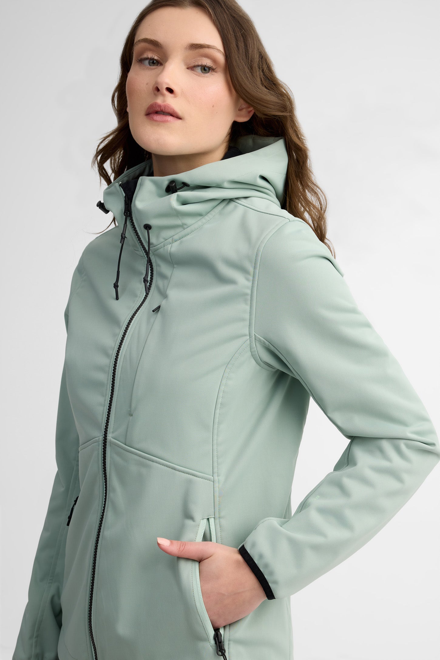 Manteau imperméable BM - Femme && VERT DE GRIS
