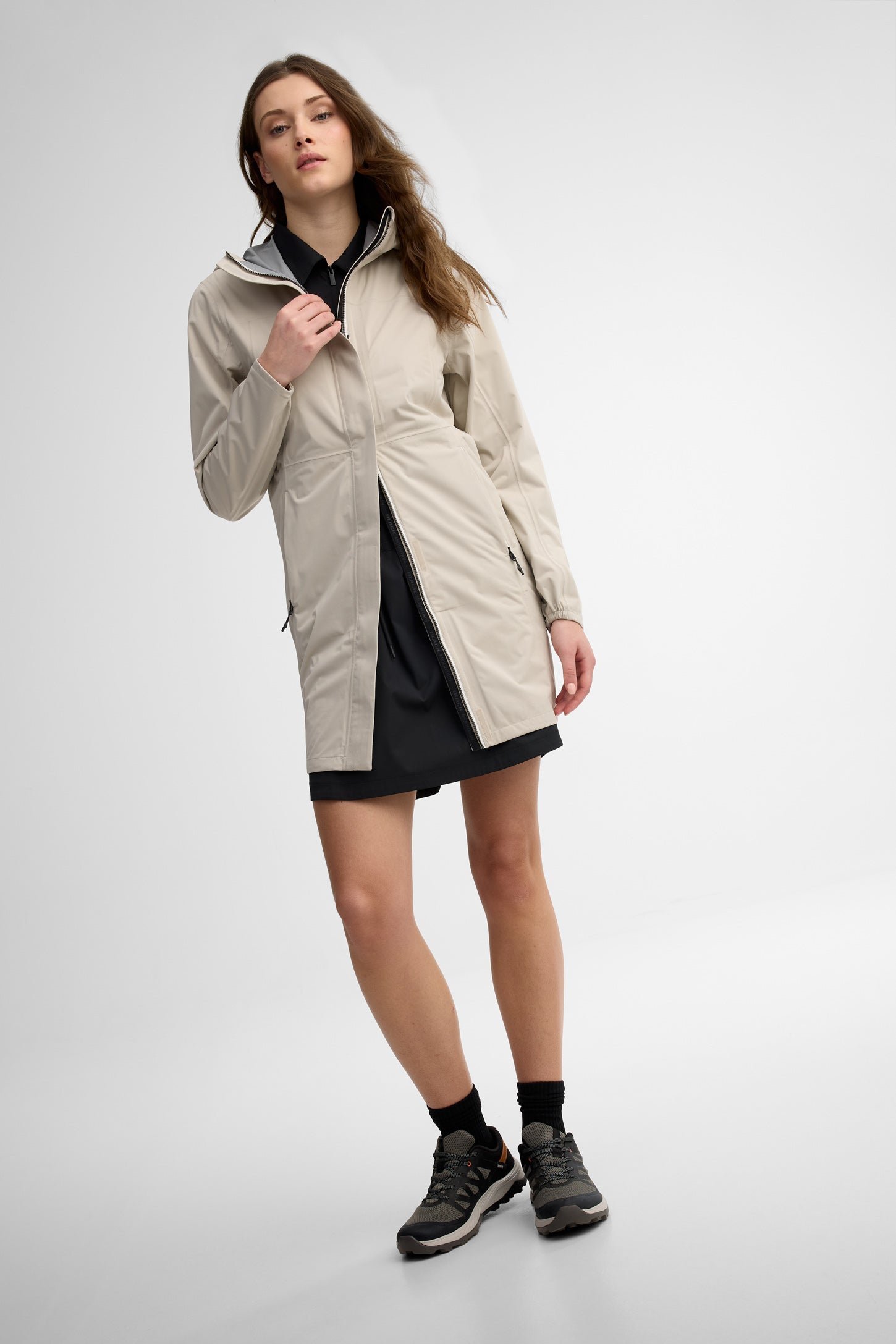 Manteau long imperméable BM - Femme && BEIGE