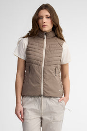 Veste matelassée sans manches en ripstop - Femme && BRUN