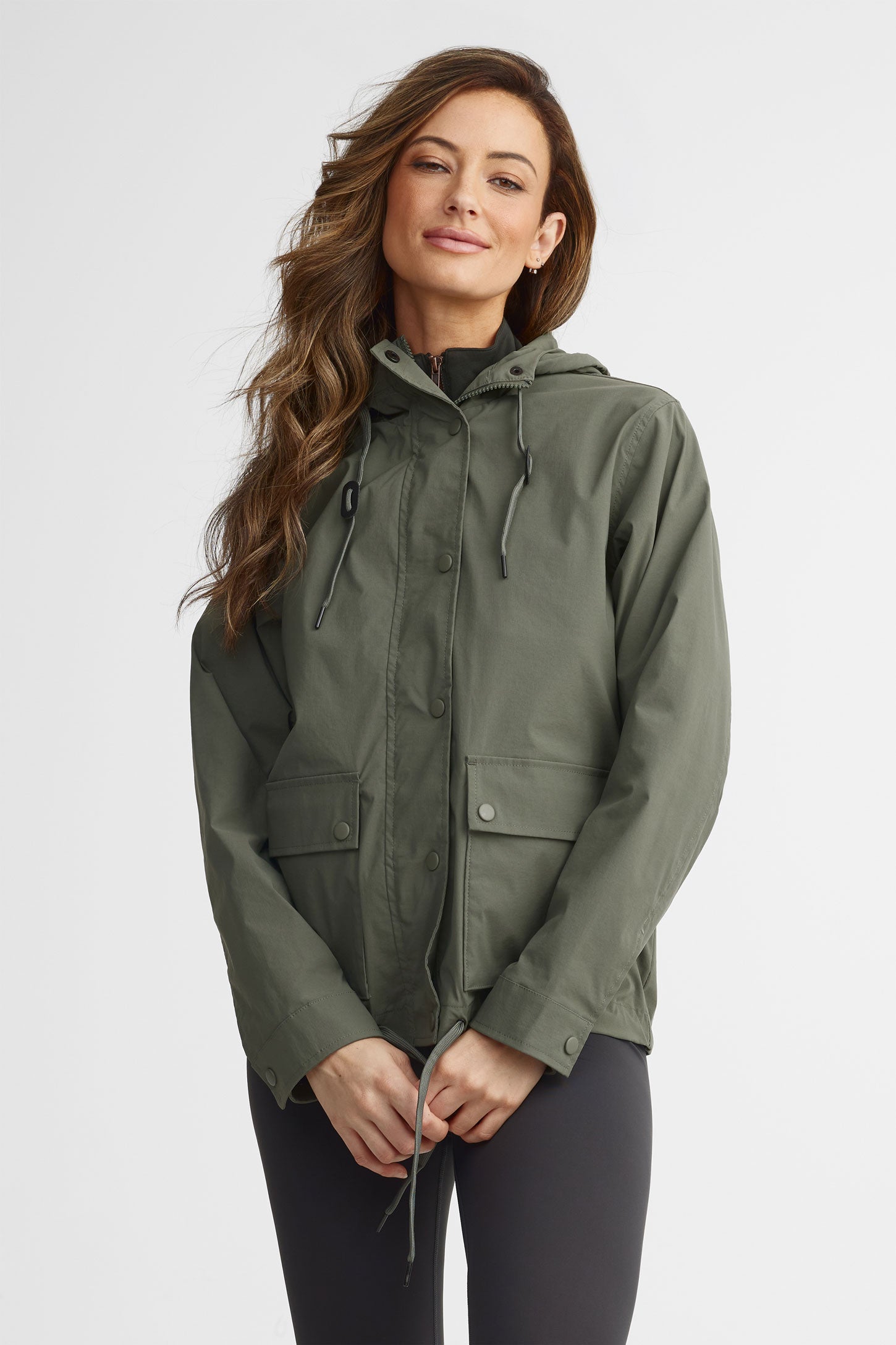 Manteau coupe-vent - Femme && KAKI