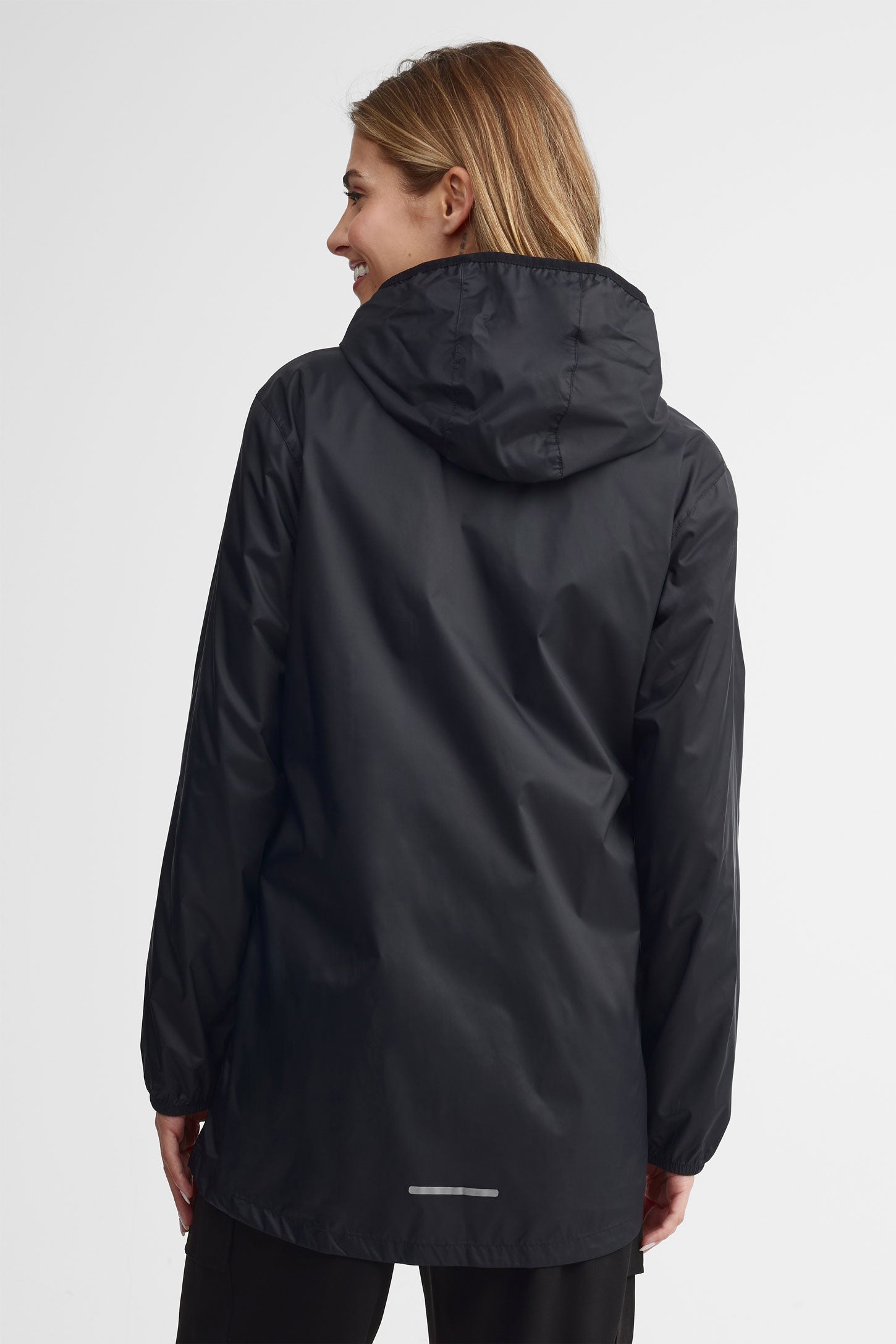Manteau 3/4 mi-saison coupe-vent convertible - Femme && NOIR