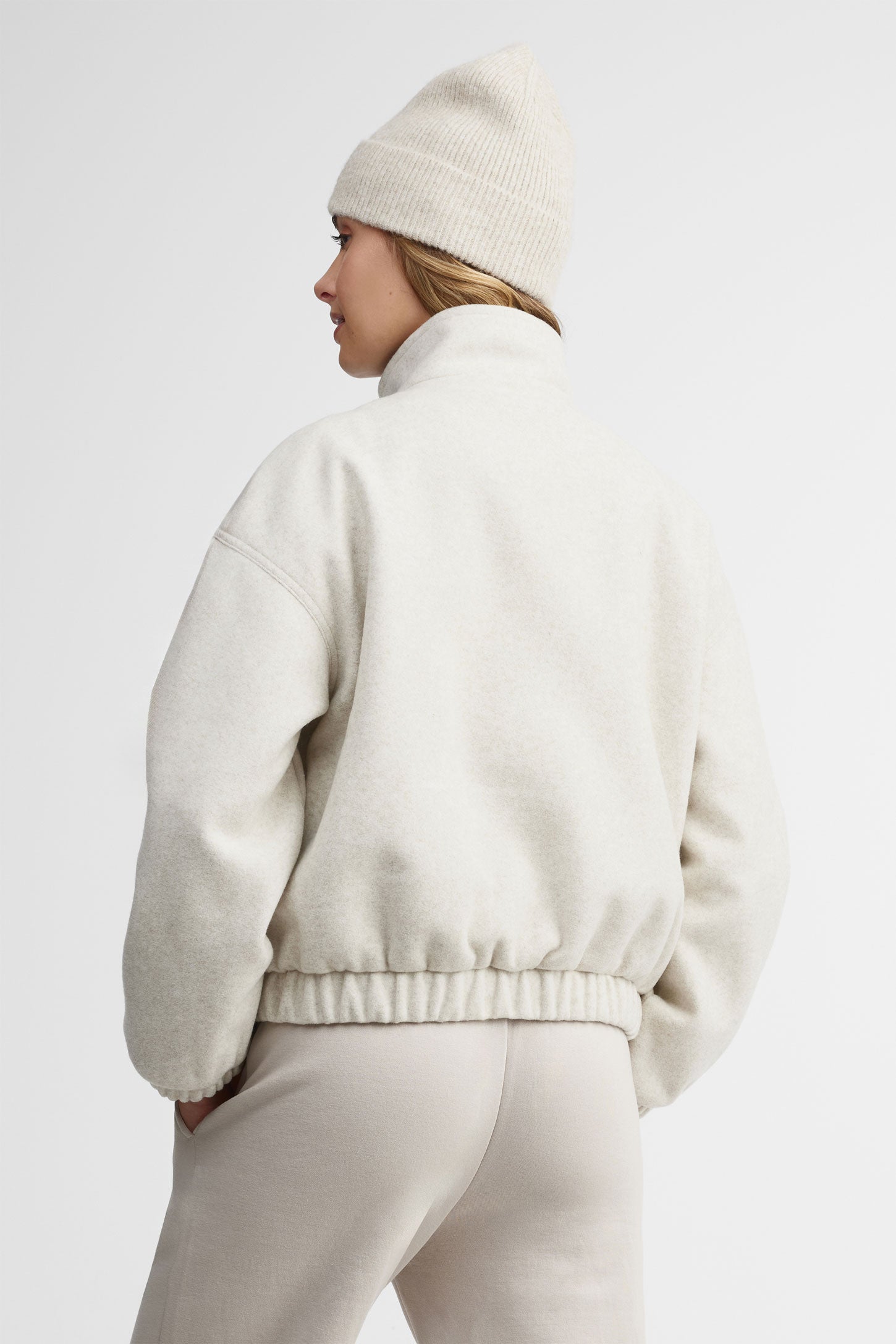 Manteau cargo doublé - Femme && CREME