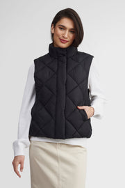 Veste matelassée sans manches - Femme && NOIR