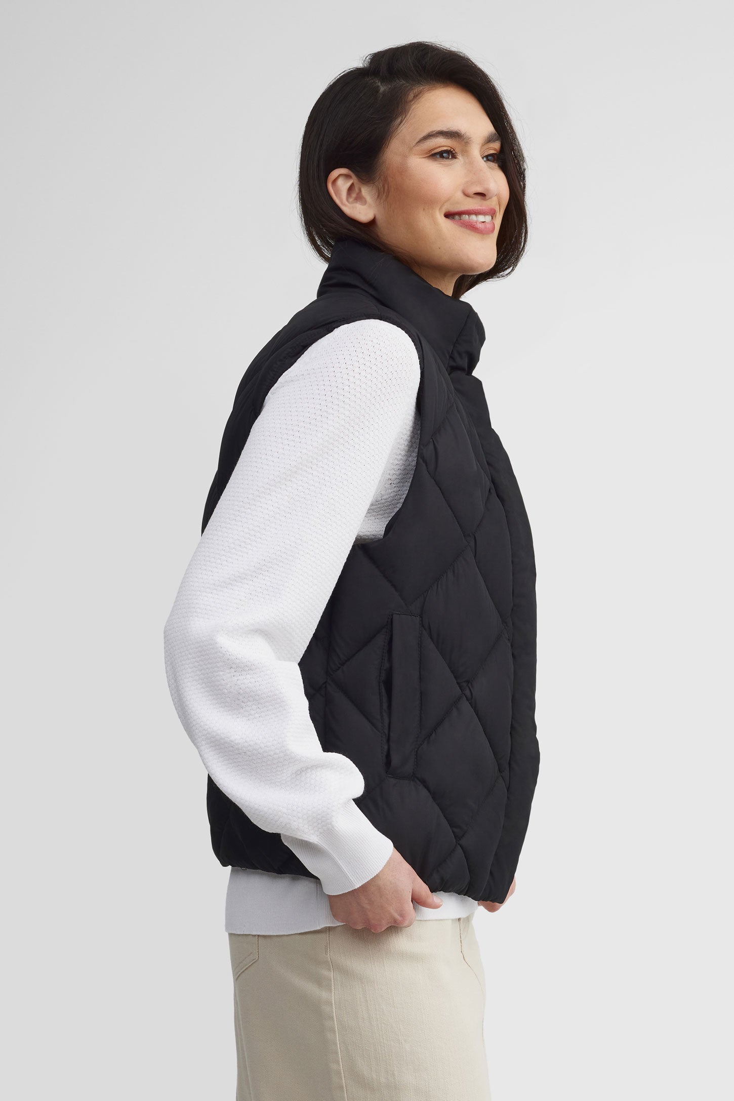 Veste matelassée sans manches - Femme && NOIR