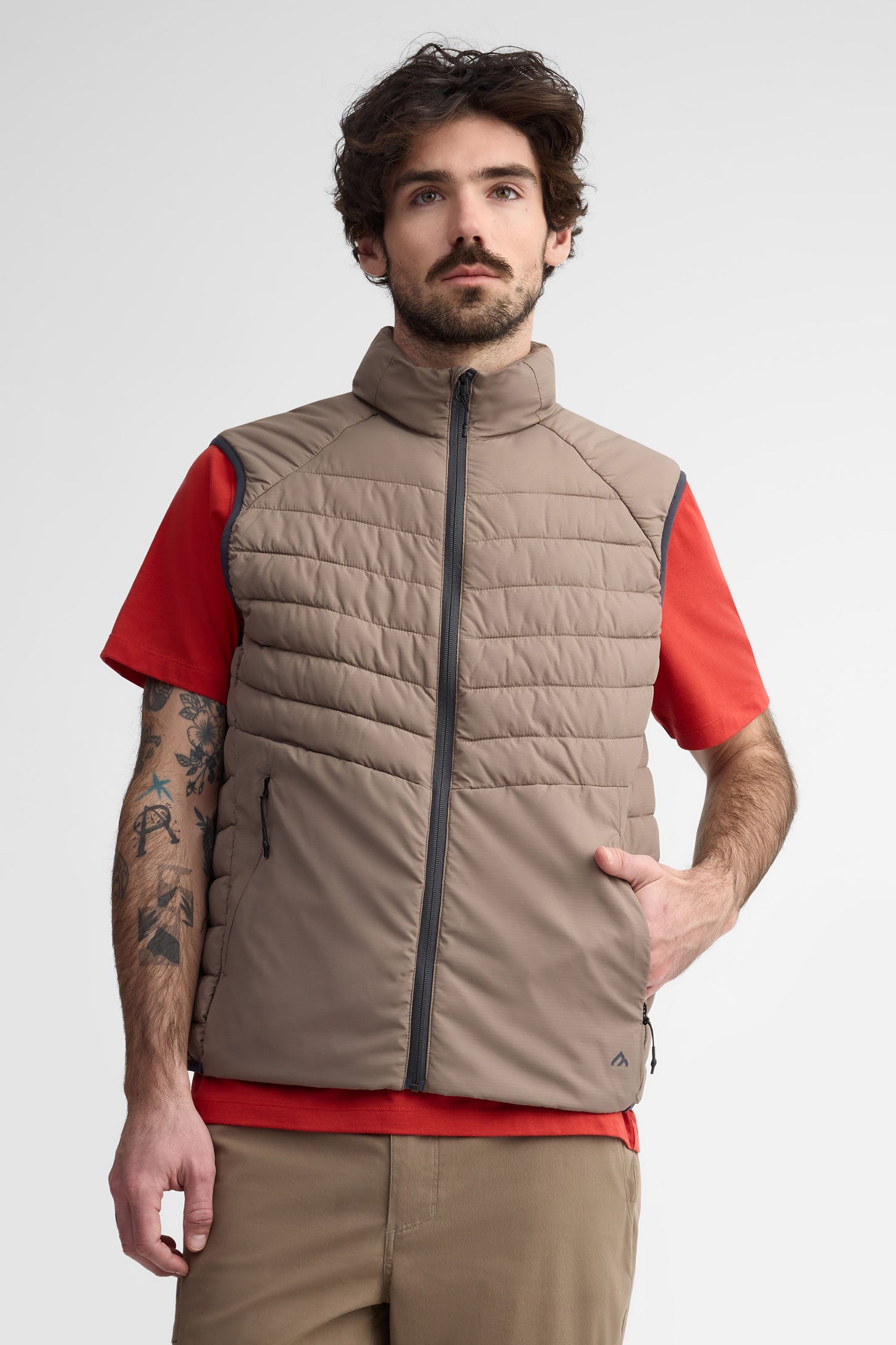 Veste matelassée sans manches - Homme && BRUN