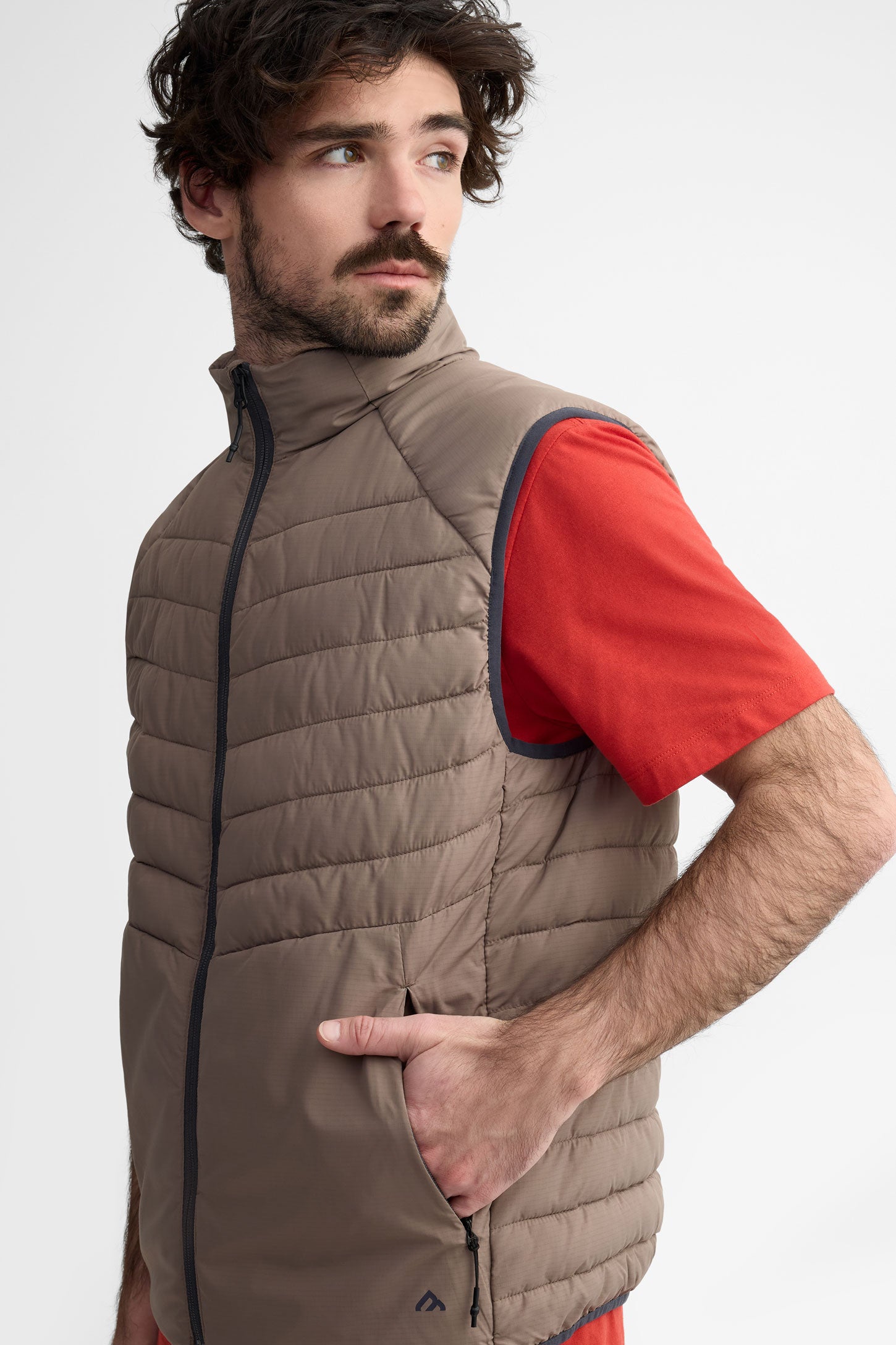 Veste matelassée sans manches - Homme && BRUN