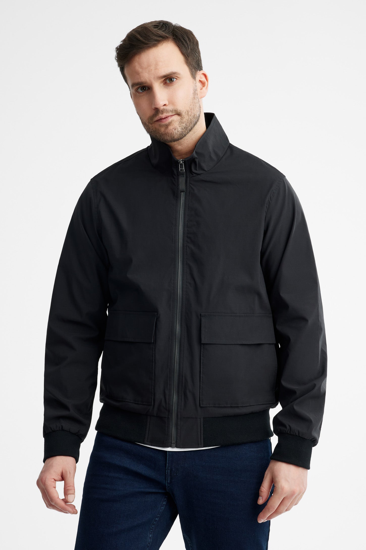 Manteau bomber col montant - Homme && NOIR