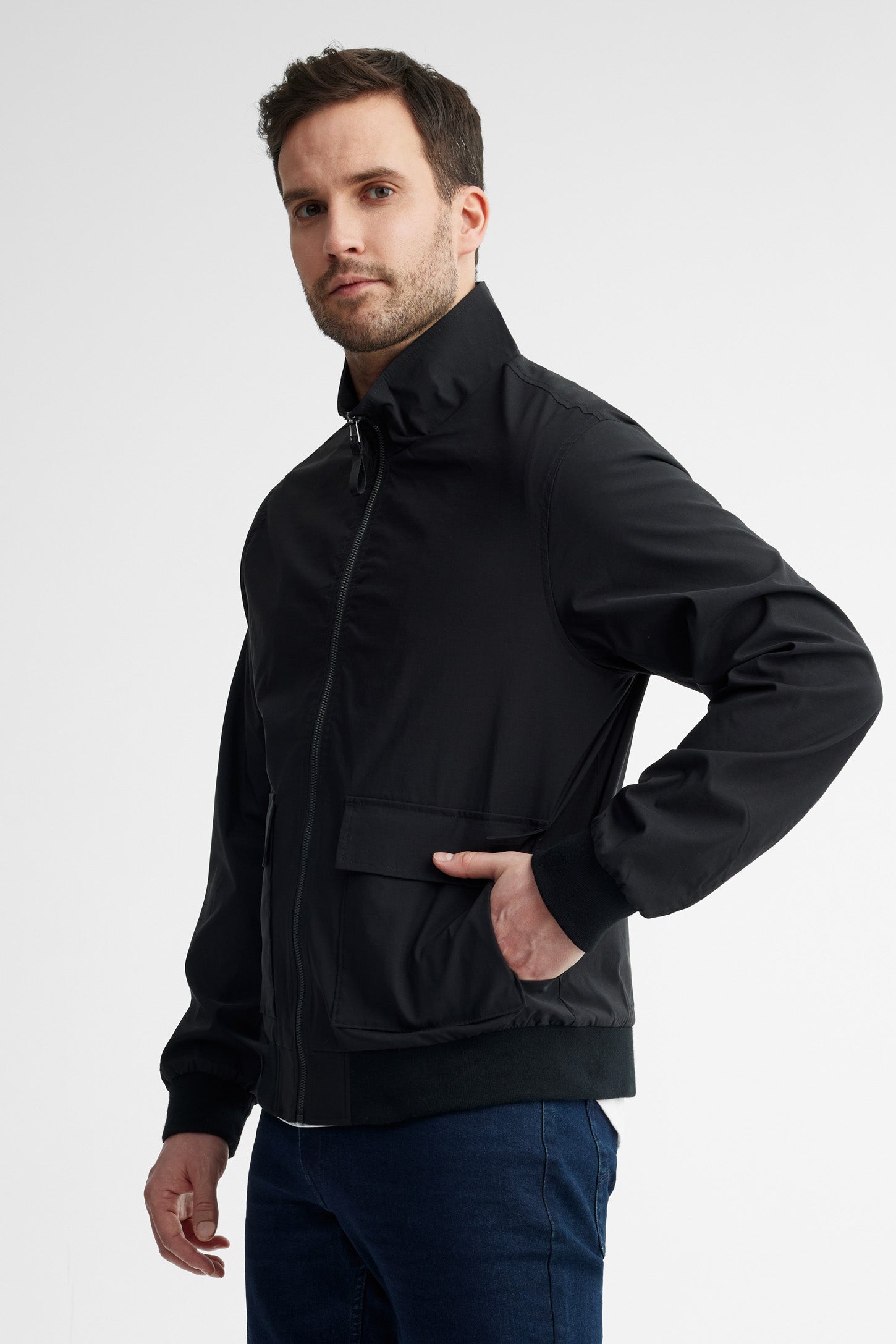 Manteau bomber col montant - Homme && NOIR