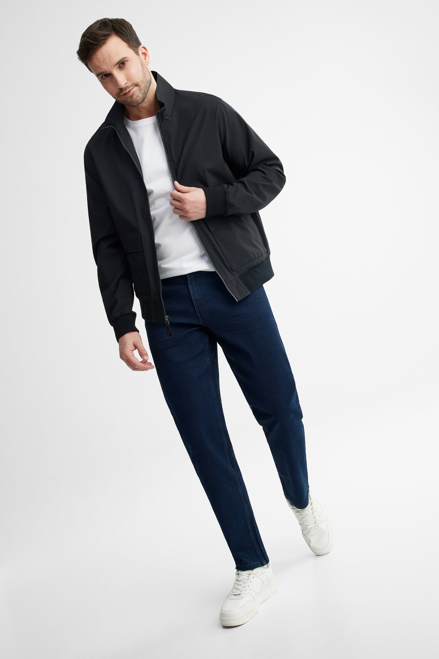 Manteau bomber col montant - Homme && NOIR