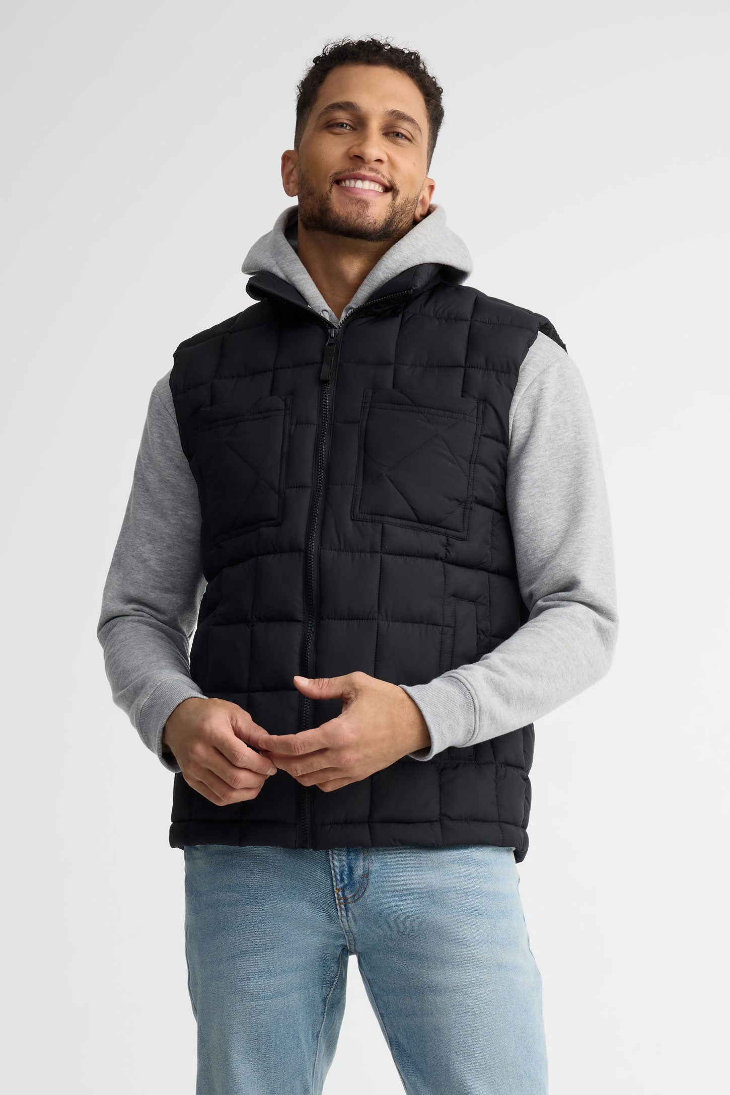 Veste matelassée sans manches - Homme && NOIR