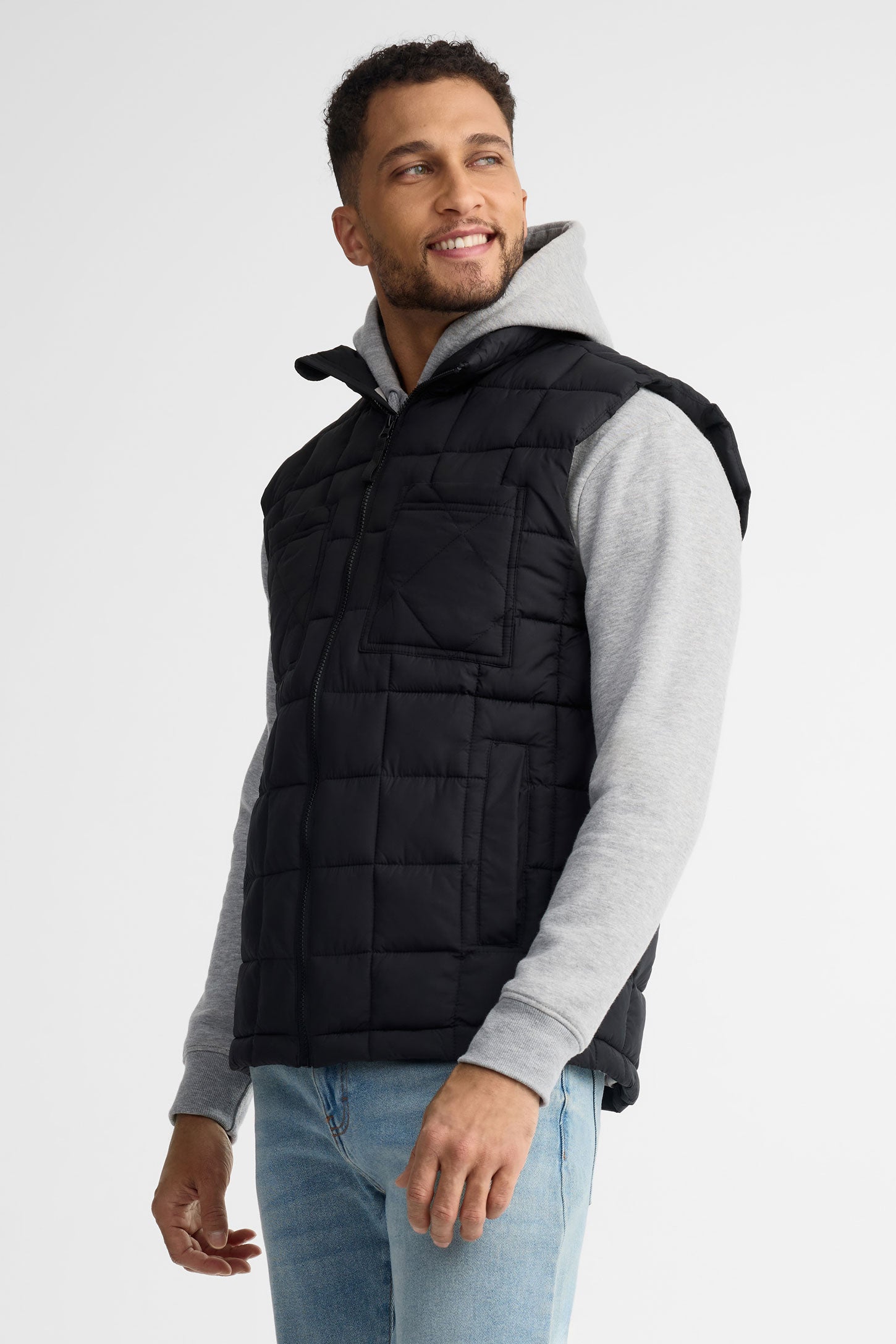 Veste matelassée sans manches - Homme && NOIR