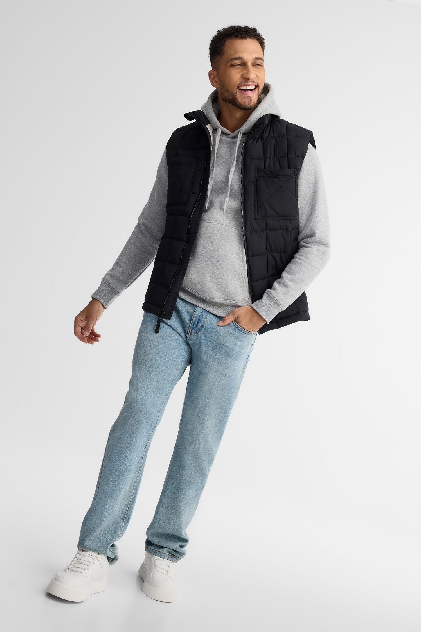 Veste matelassée sans manches - Homme && NOIR