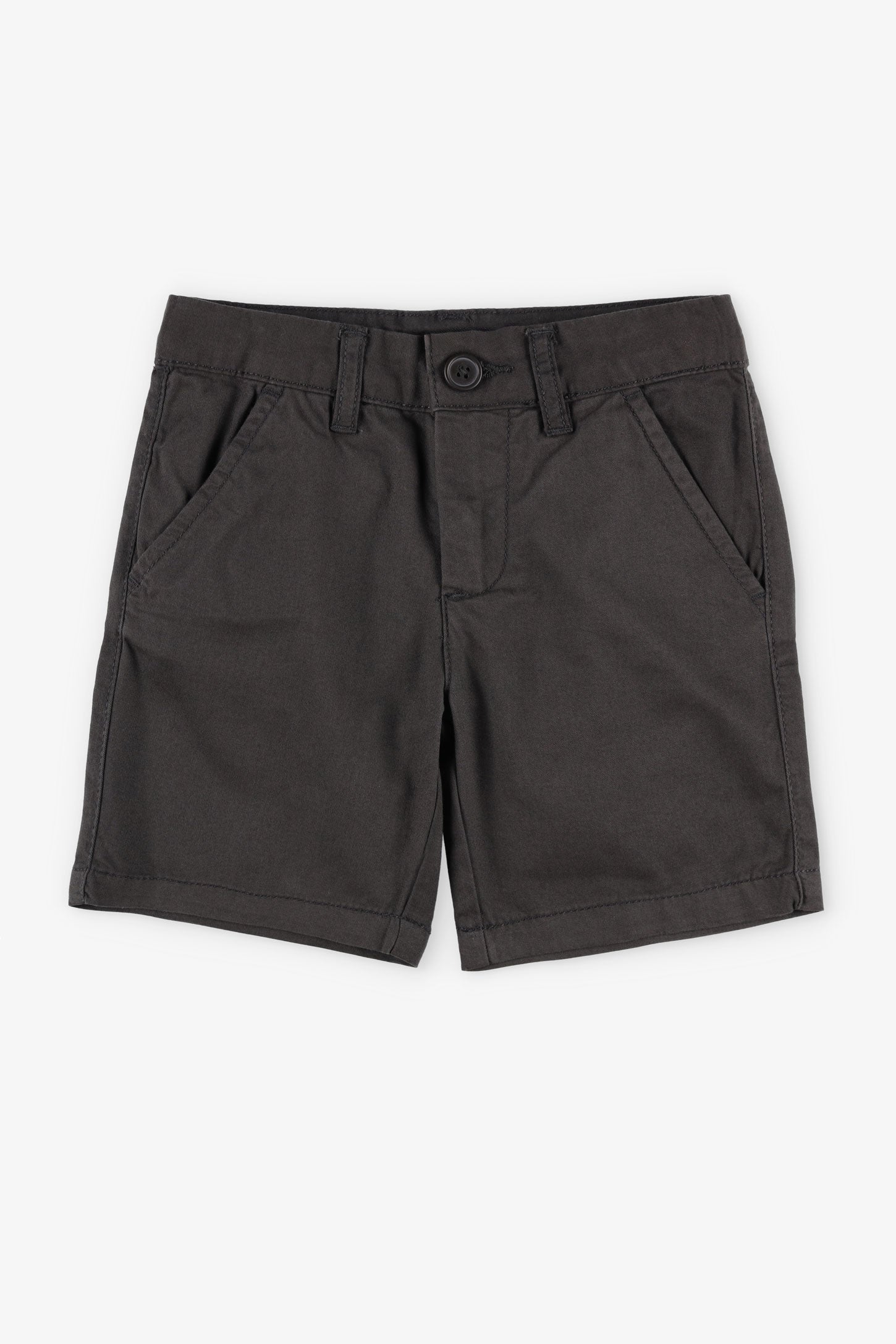 Short chino en twill - Enfant garçon && NOIR